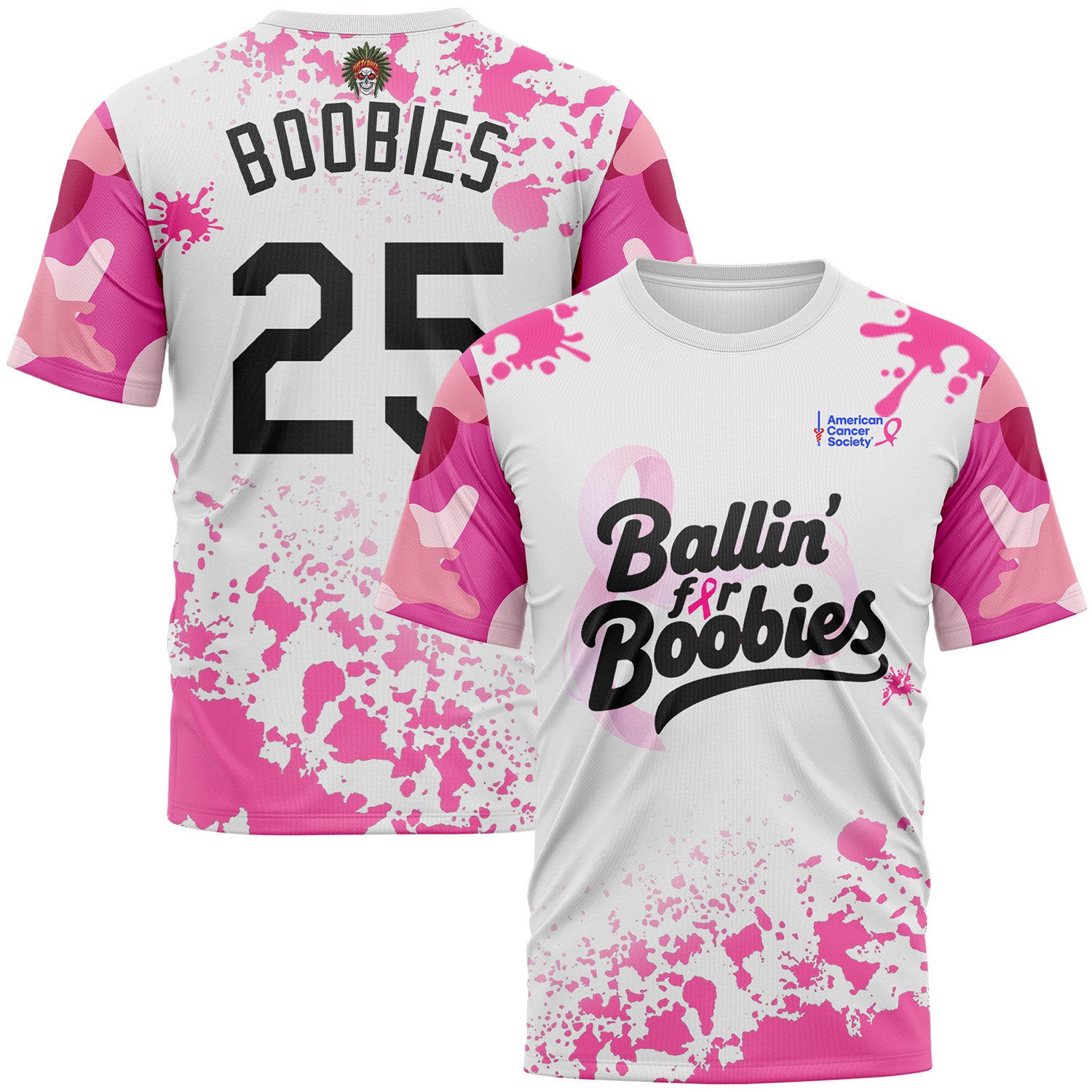 Fansidea-group-collabs Custom White Black Pink-camo Nasty Boyz Paintball Breast Cancer Performance T-Shirt - $33.75 at Proof Eyewear