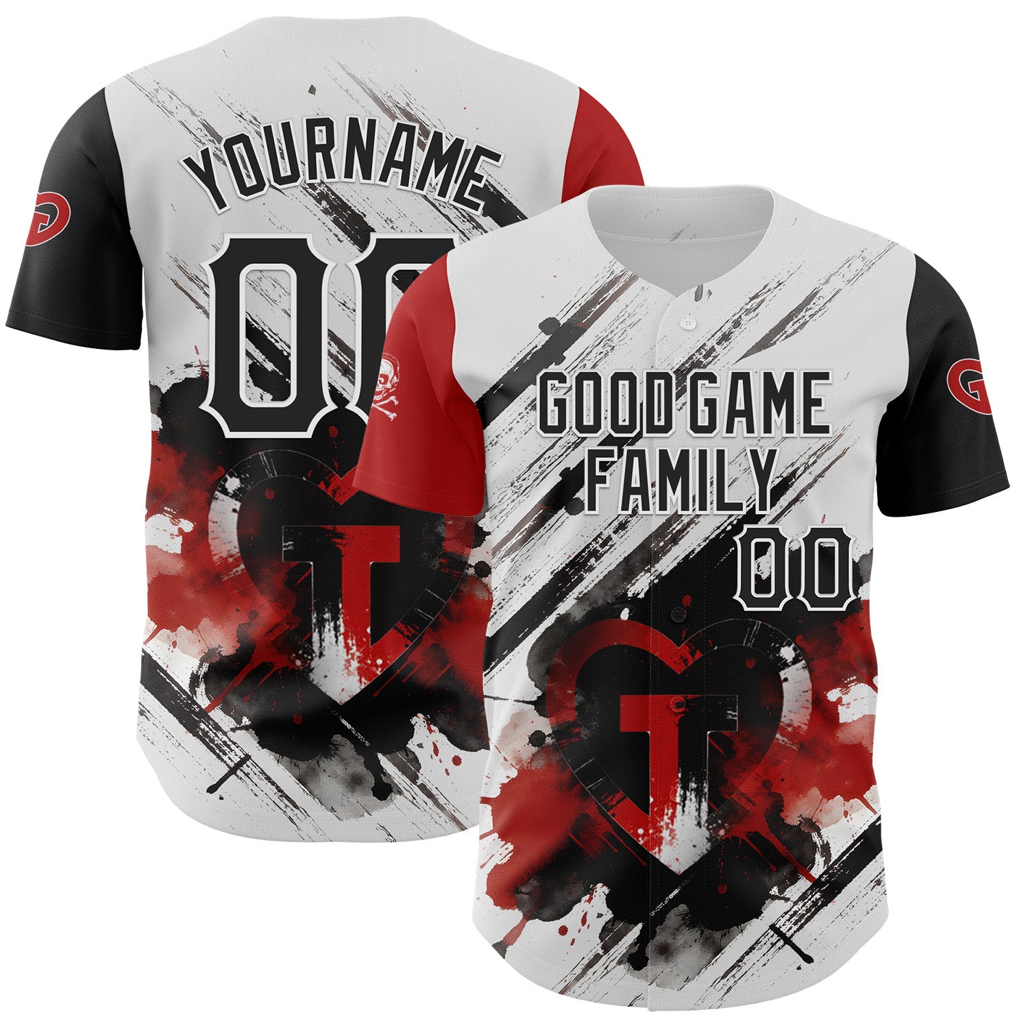 Fansidea-group-collabs Custom White Black-Red Authentic Baseball Good Game Family Community Jersey - $52.96 at Proof Eyewear