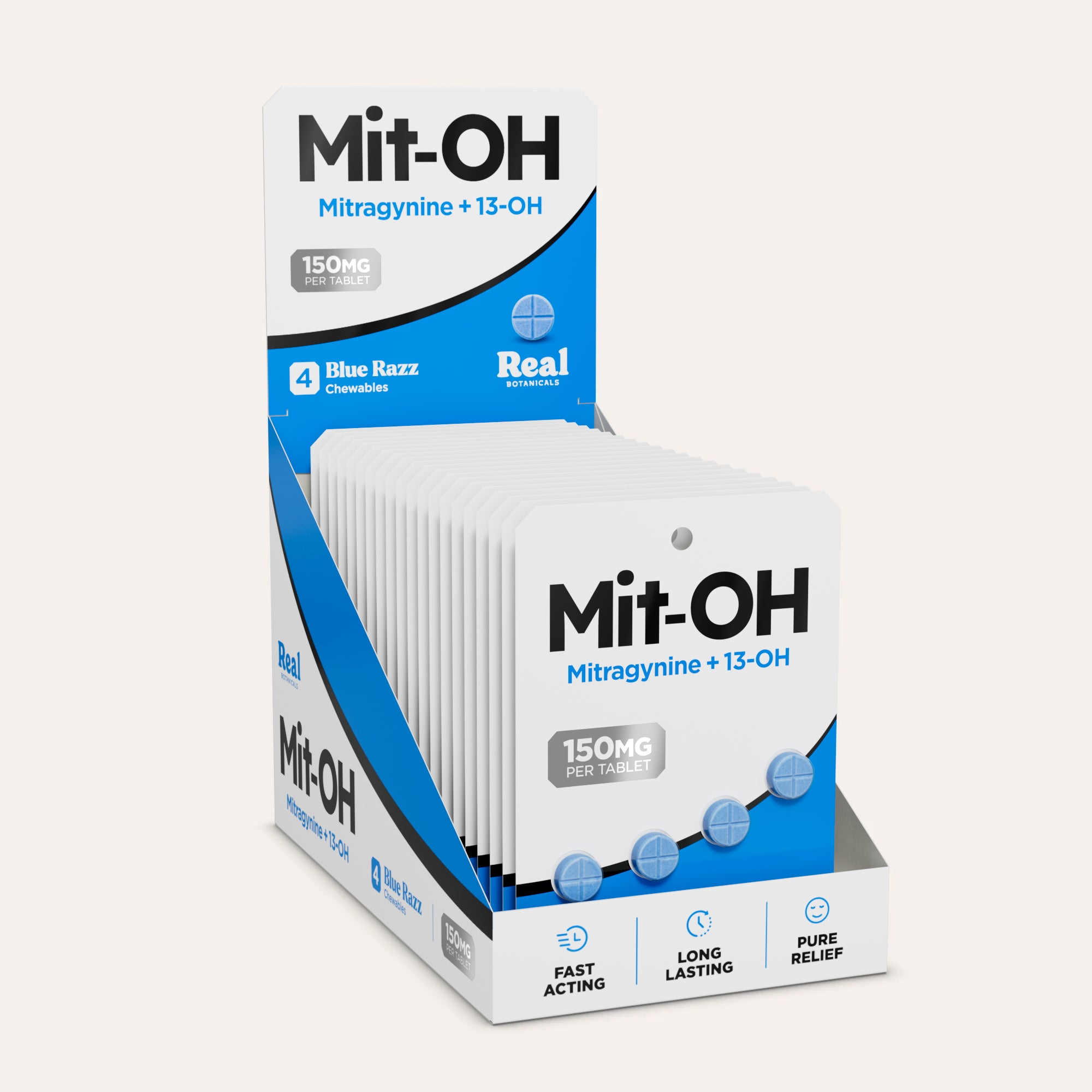 Real Botanicals Mit-OH Mitragynine Tablets - Blue Razz - 150 mg - 4ct. - $230.00 at Real Botanicals