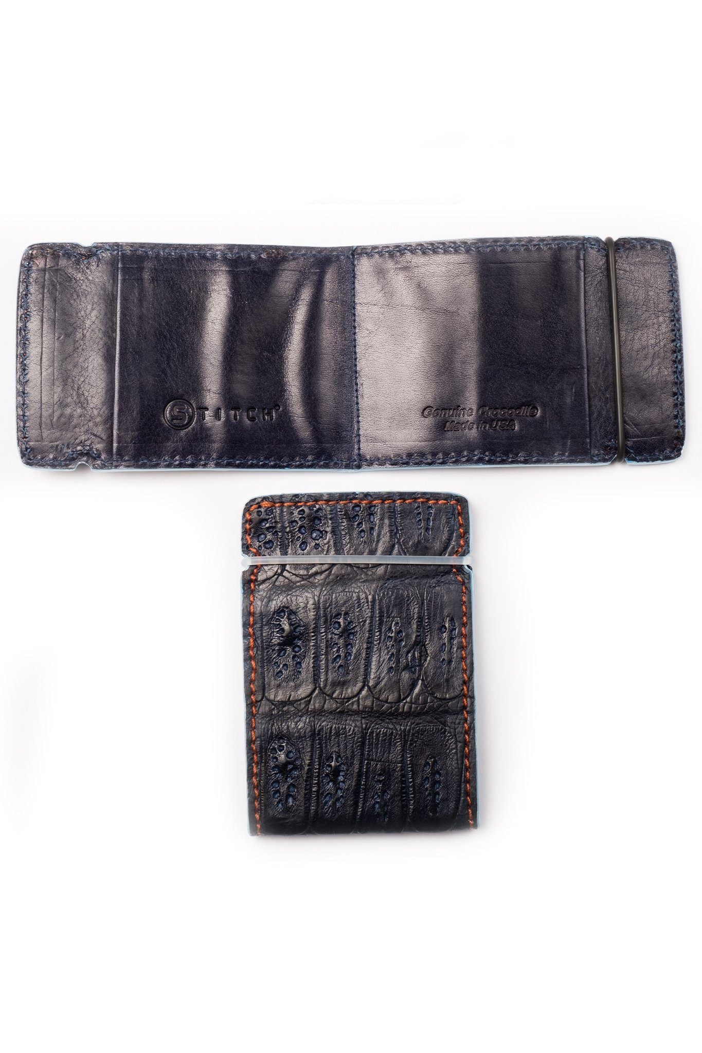 Stitch Golf Caiman Crocodile Leather Wallet - $165.00 at STITCH Golf