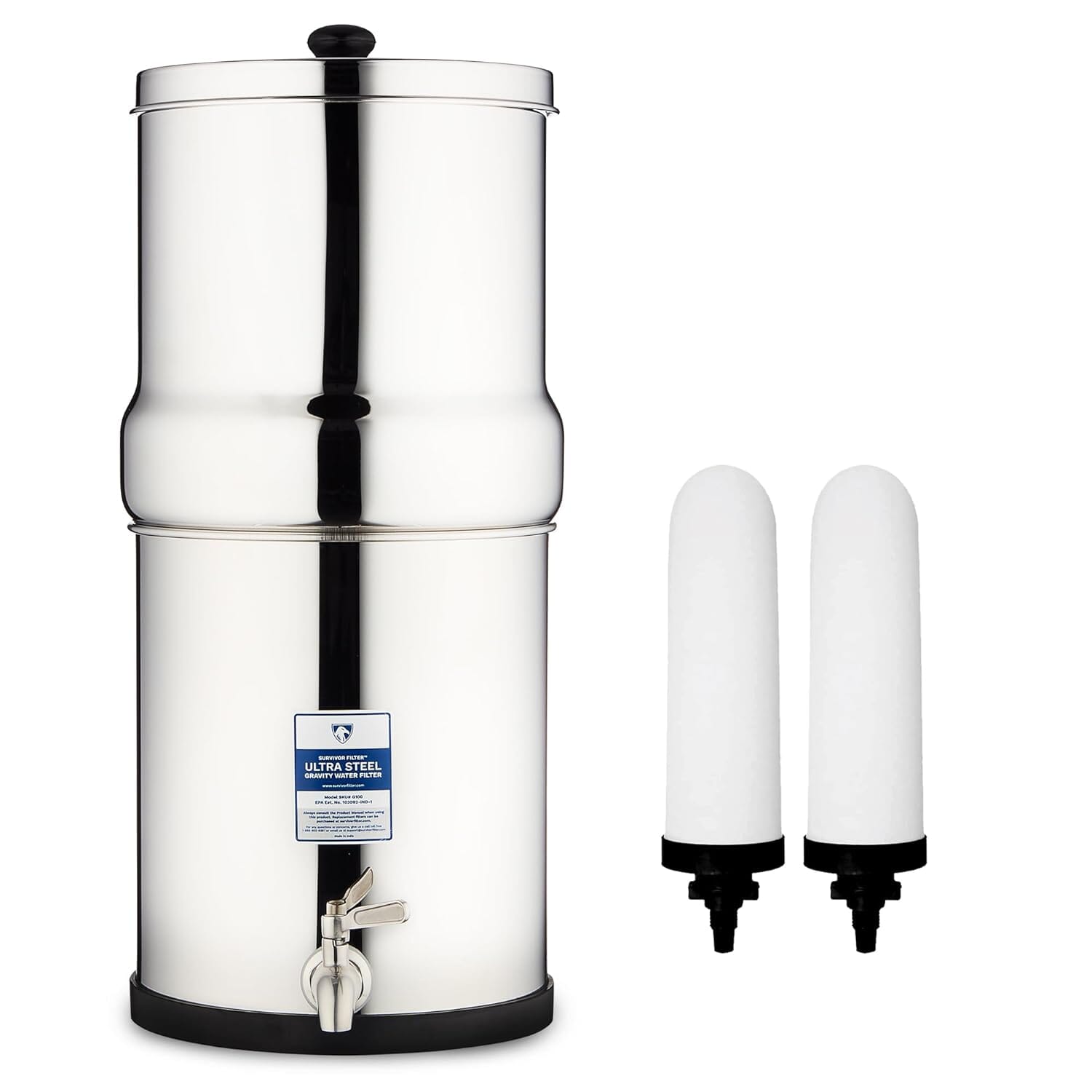Survivor Filter Survivor Filter Gravity Steel 2.25 Gallon Water Filtration System - $49.95 at Survivor Filter