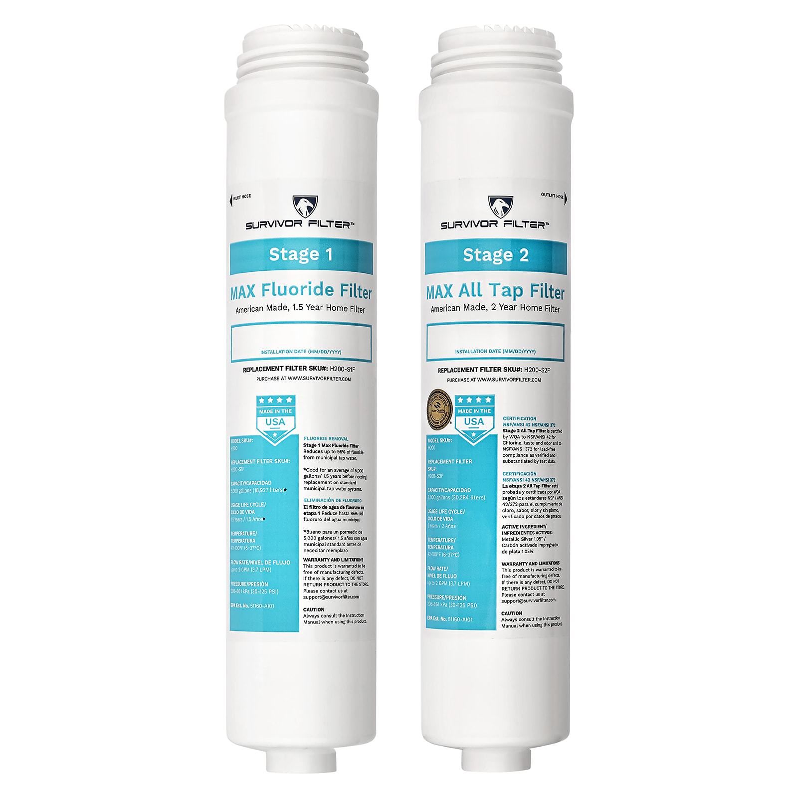 Survivor Filter Home SURVIVOR FILTER™ Max - Replacement Filters Set - $180.00 at Survivor Filter