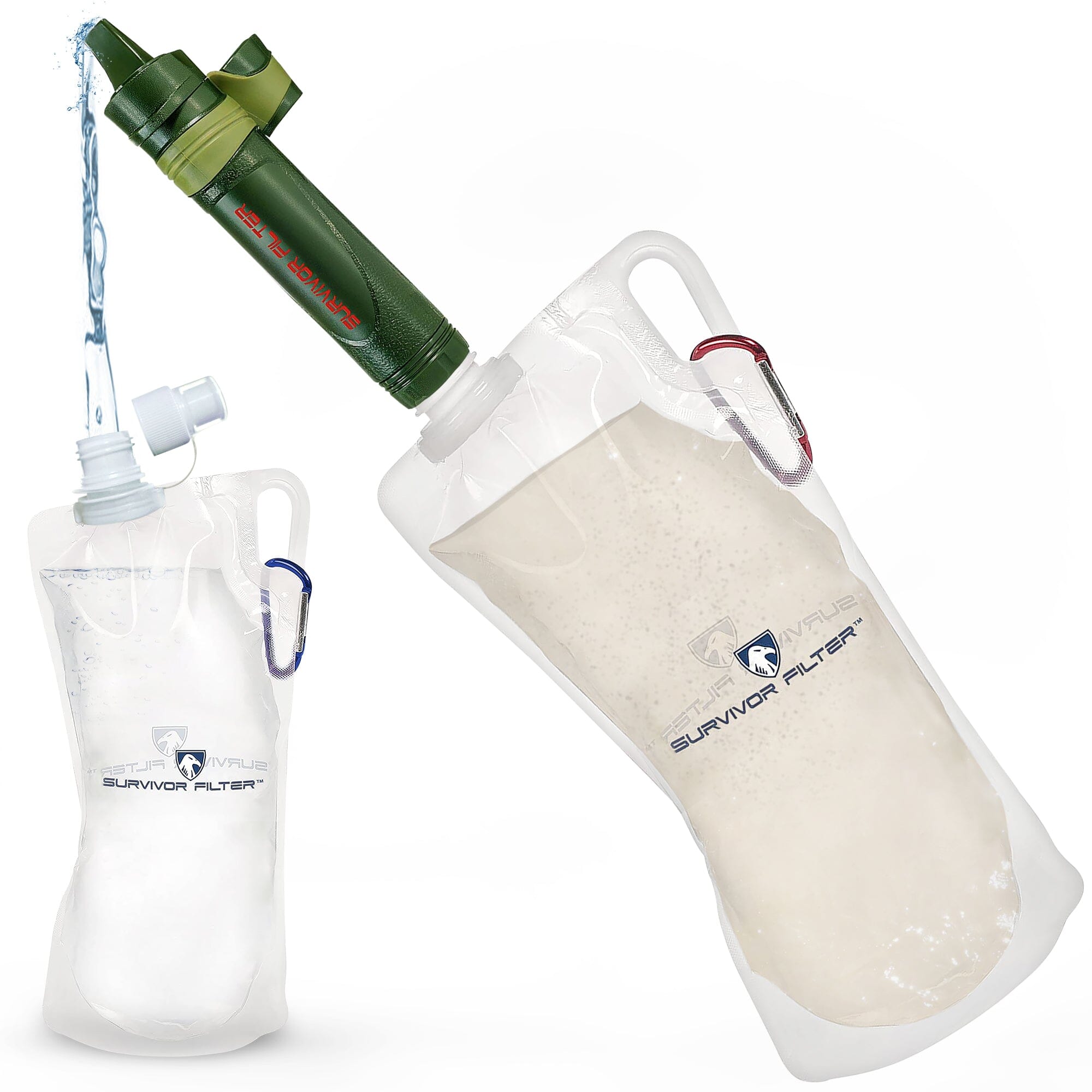 SURVIVOR FILTER SQUEEZE™ Water Filter + 2 Canteens