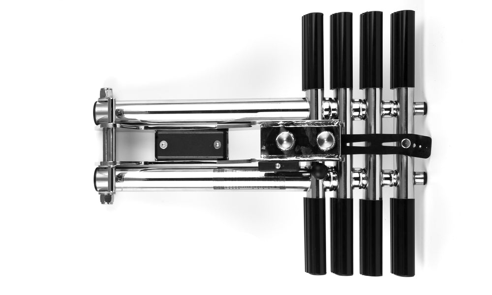 JIF Marine 4-Step Telescoping Stainless Steel Side Door Ladder, Floor Mount - $640.99 at T-H Marine