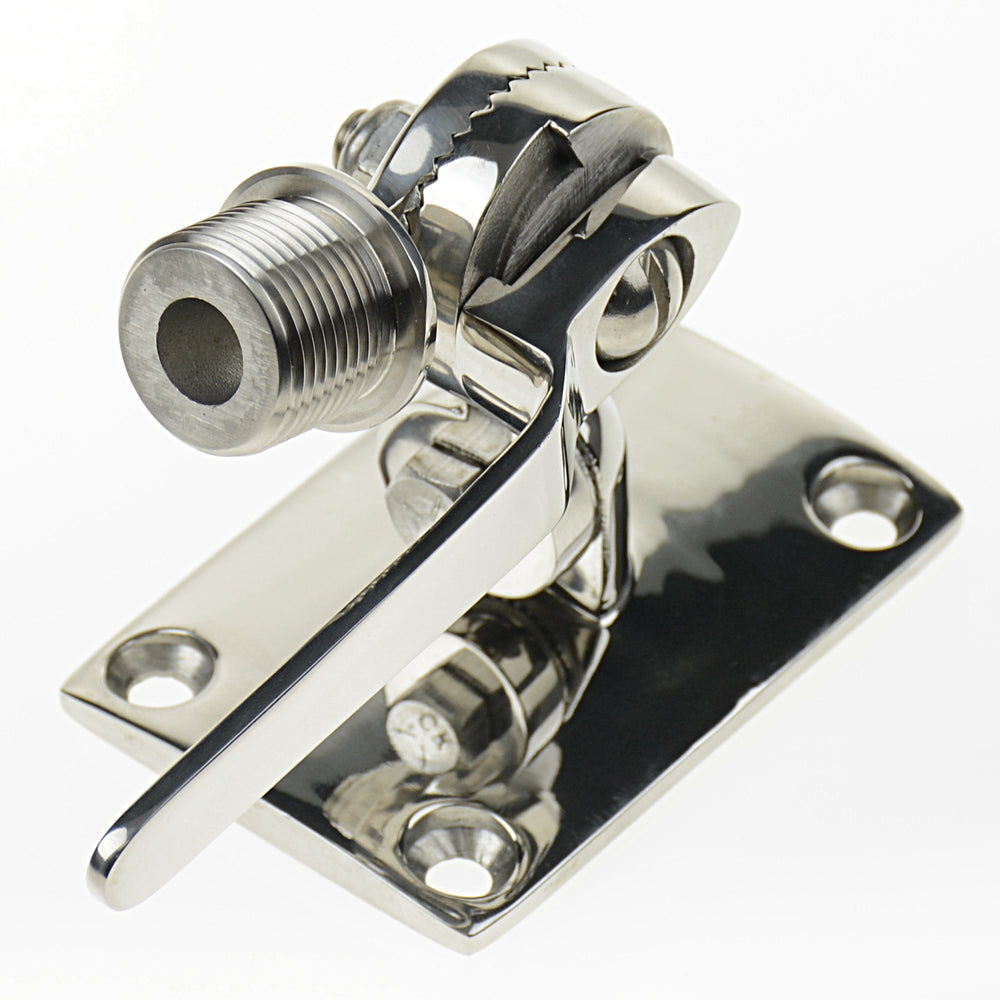 T-H Marine Cast Stainless Steel Antenna Deck Mount with Ratchet Handle - $113.99 at T-H Marine