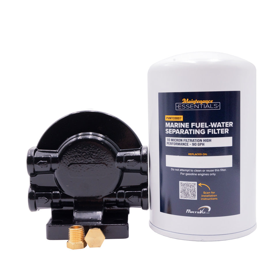 PartsVu Maintenance Essentials 10-Micron Fuel-Water Separating Filter Assembly Kit Aluminum Head - 1/4" Brass Plugs - $51.99 at T-H Marine