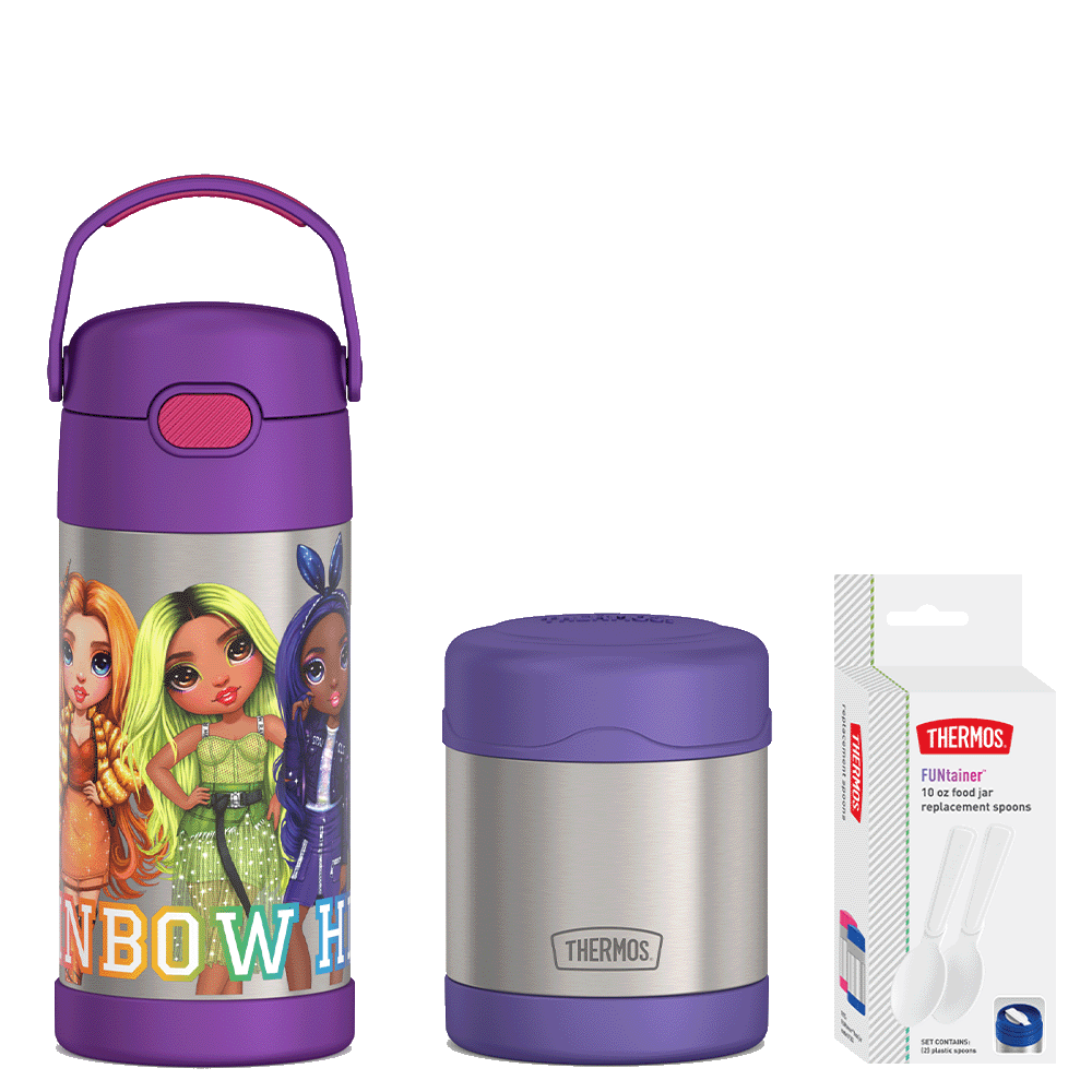Thermos Brand 12oz Rainbow High FUNtainer® Water Bottle & 10oz Food Jar Bundle - $24.99 at Thermos L.L.C.