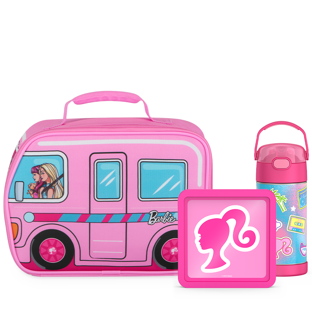 Thermos Brand Barbie Bundle - Novelty Barbie Camper Lunch Box, 12oz. FUNtainer Water Bottle and Hard Ice - $34.99 at Thermos L.L.C.