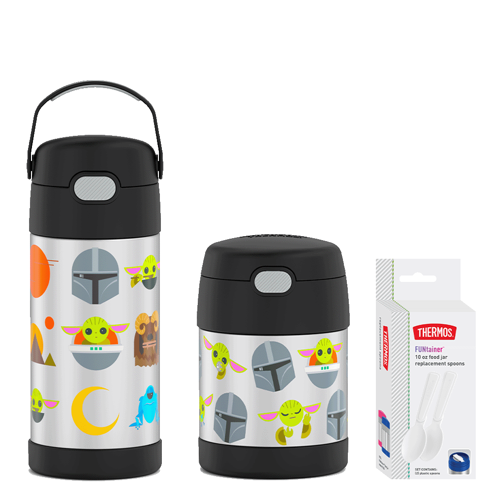 Thermos Brand Mandalorian 12oz FUNtainer® Water Bottle & 10oz Food Jar Bundle - $34.99 at Thermos L.L.C.
