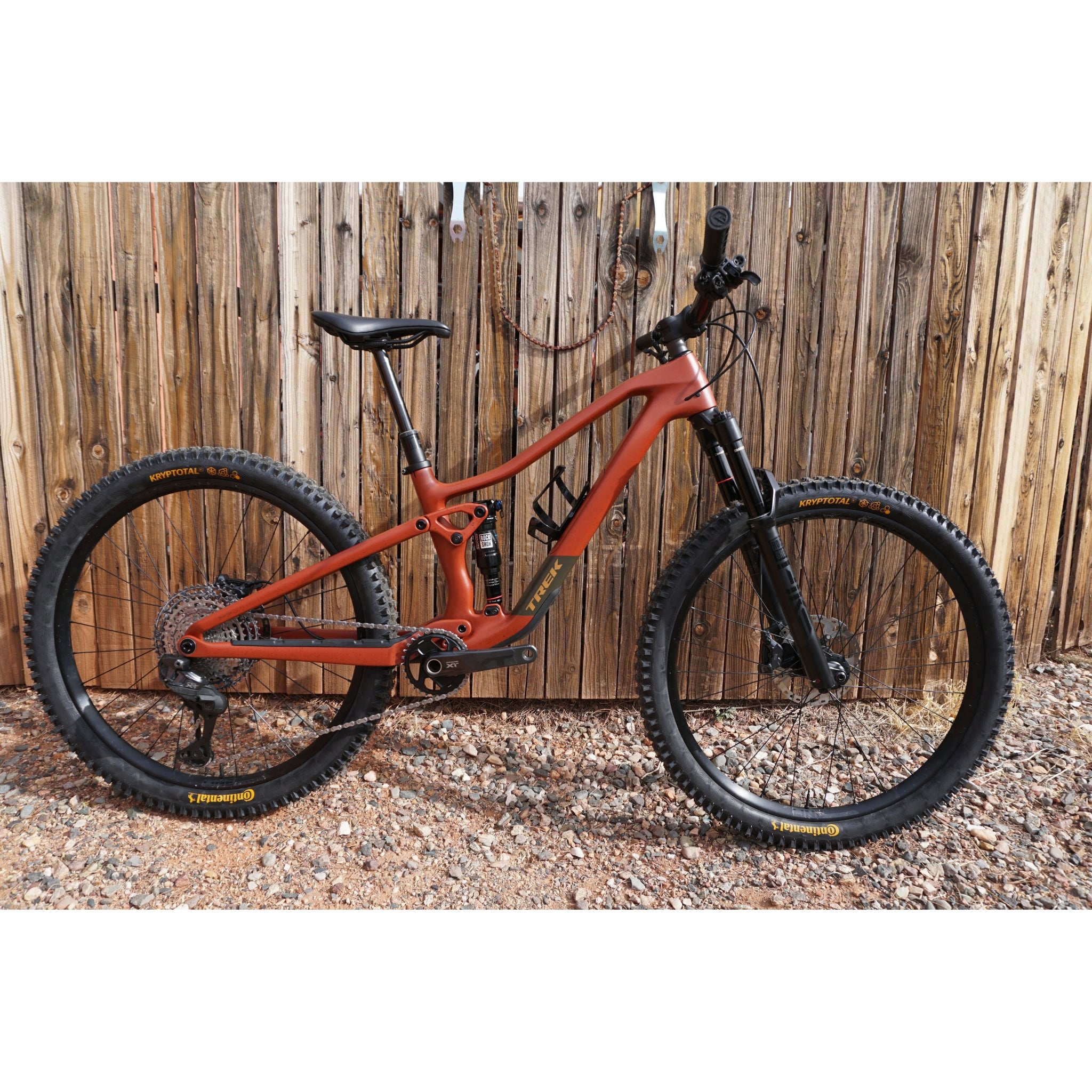 Used Rental Bike #8131 - Trek - Top Fuel 9.8 - Sedona Red - Small (27.5") - $4399.99 at Thunder Mountain Bikes