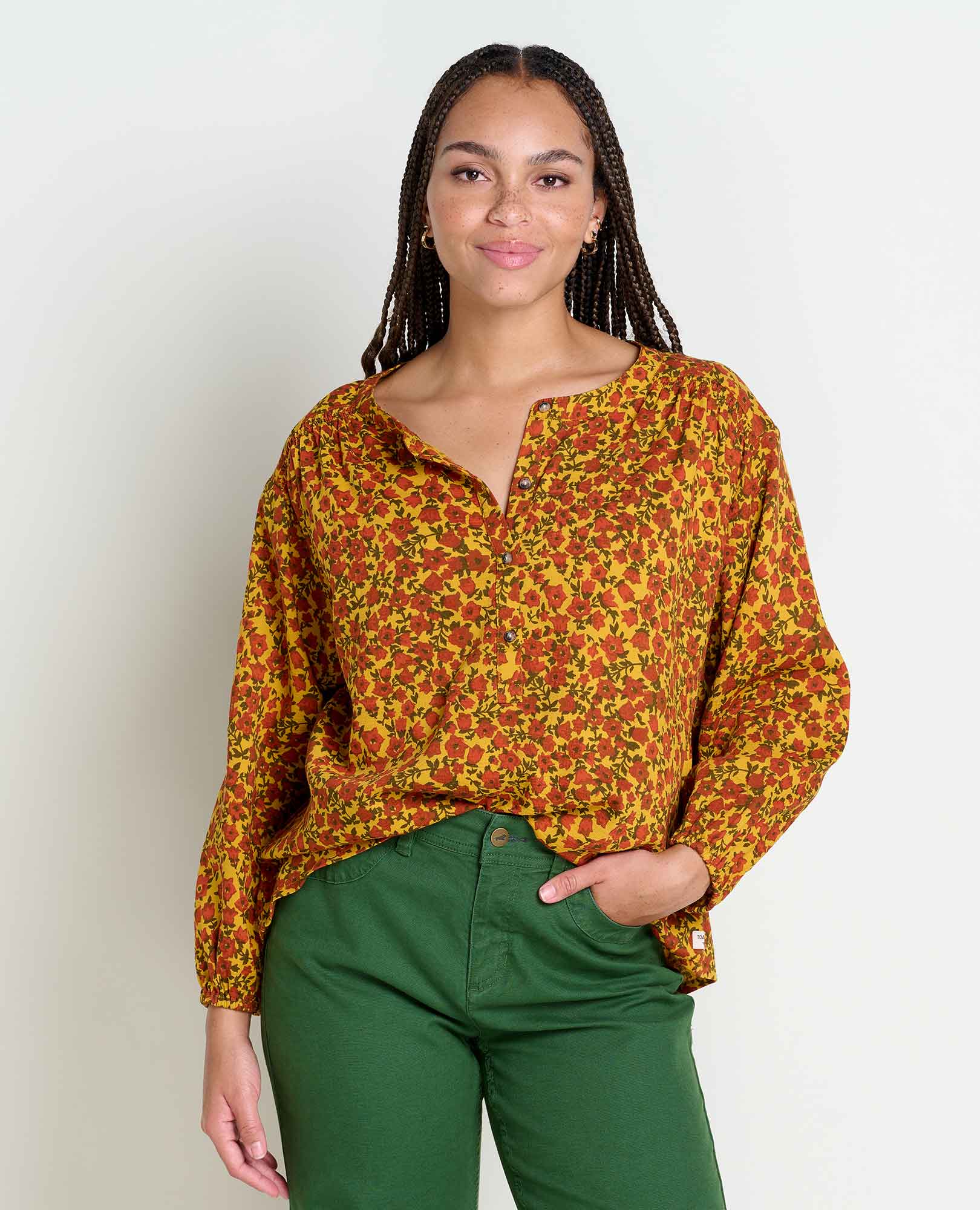 Toad&Co Manzana Long Sleeve Peasant Top - $85.00 at Toad&Co