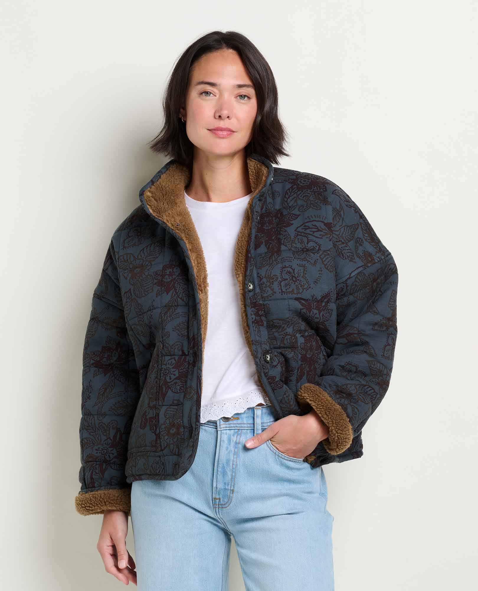 Manzana Sherpa-Lined Quilted Jacket