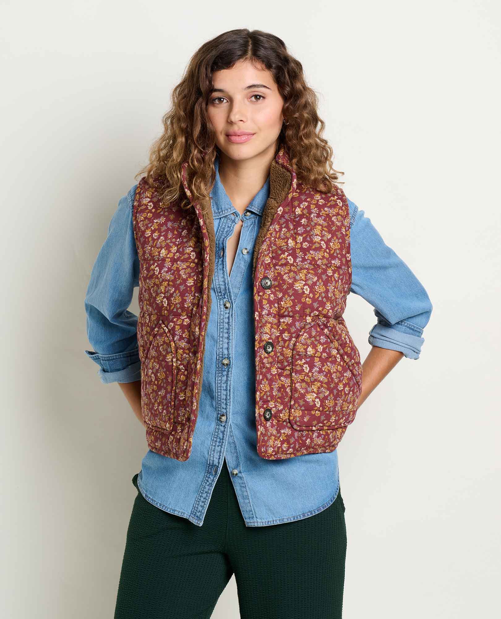 Manzana Sherpa-Lined Quilted Vest