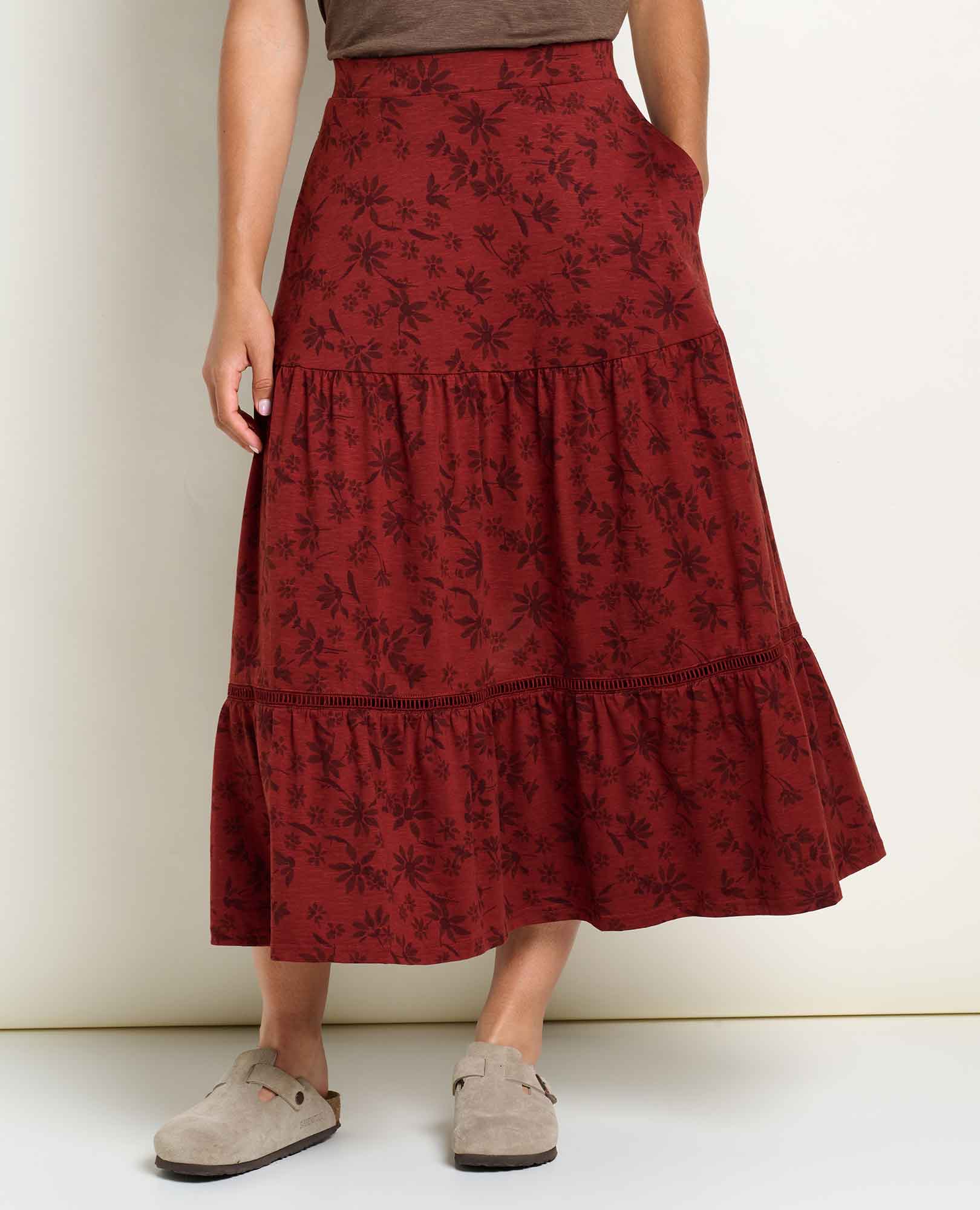 Marigold Tiered Midi Skirt