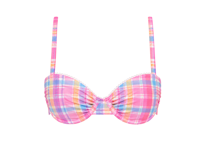 Twin Ties Poolside Plaid Underwire Bikini Top - $30.00 at Twin Ties 
