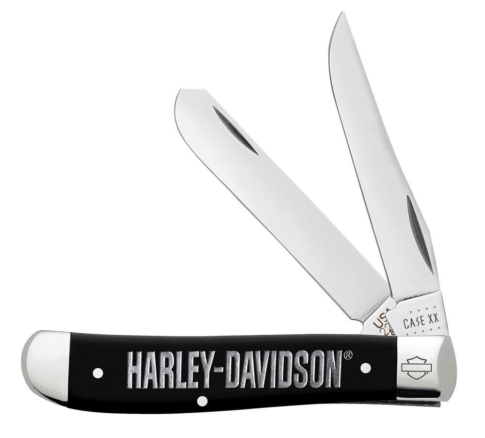Case Harley-Davidson® Embellished Smooth Black Synthetic Mini Trapper - $105.99 at WR Case and Sons Cutlery Company