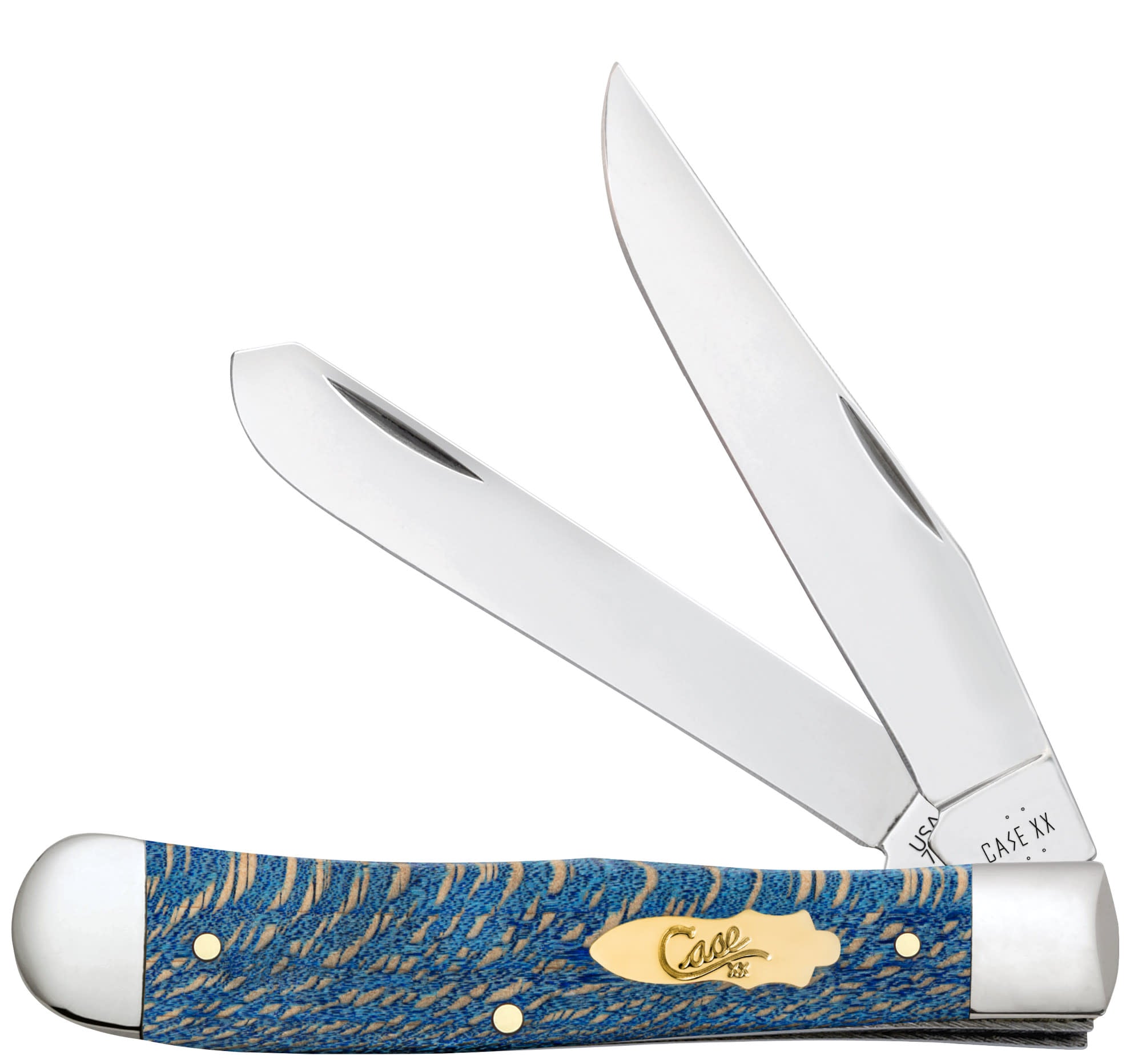 Case Smooth Blue Sycamore Wood Trapper - $100.99 at WR Case and Sons Cutlery Company