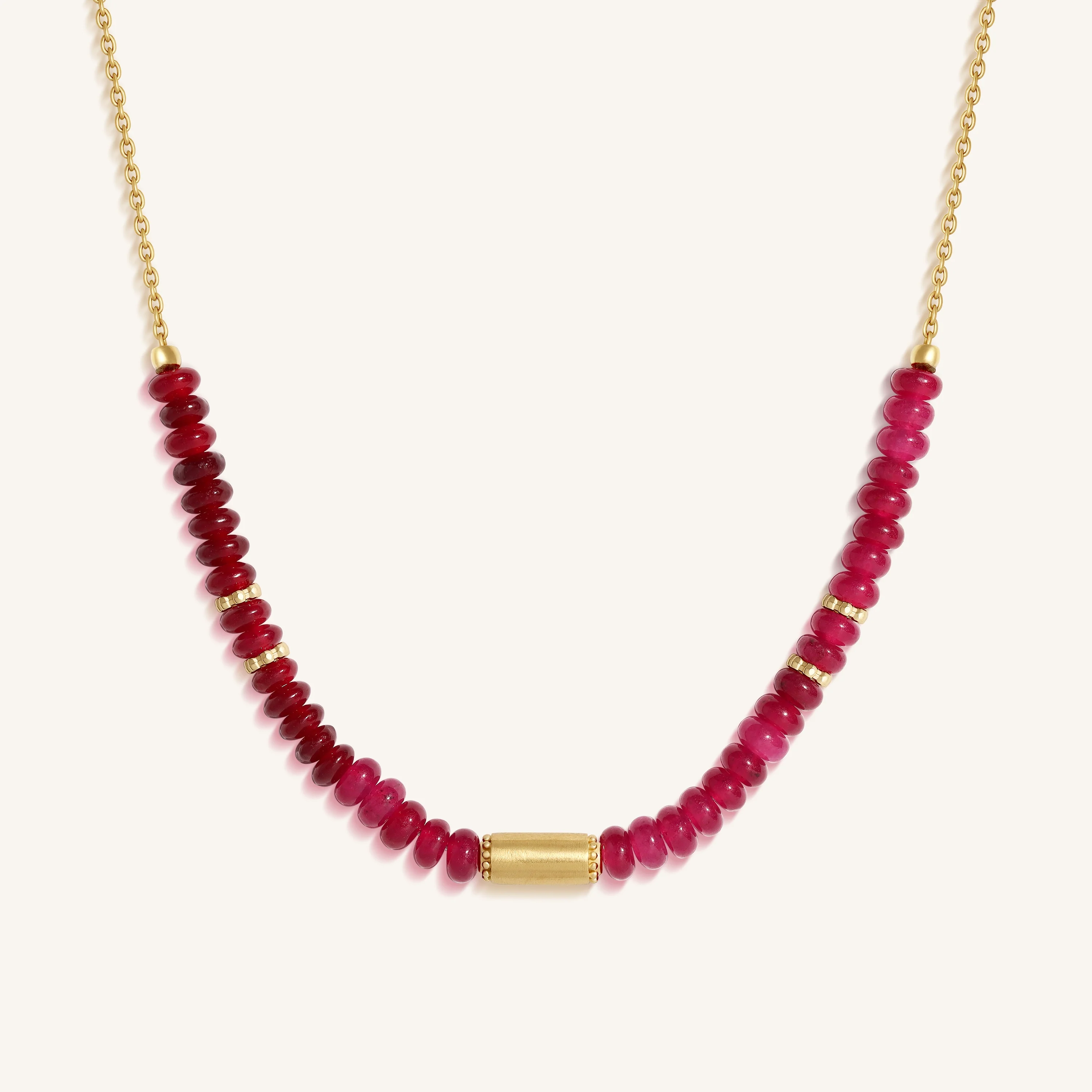 Karma and Luck Aligned Essence Garnet & Rhodolite Gold Necklace - $179.00 at West Path 