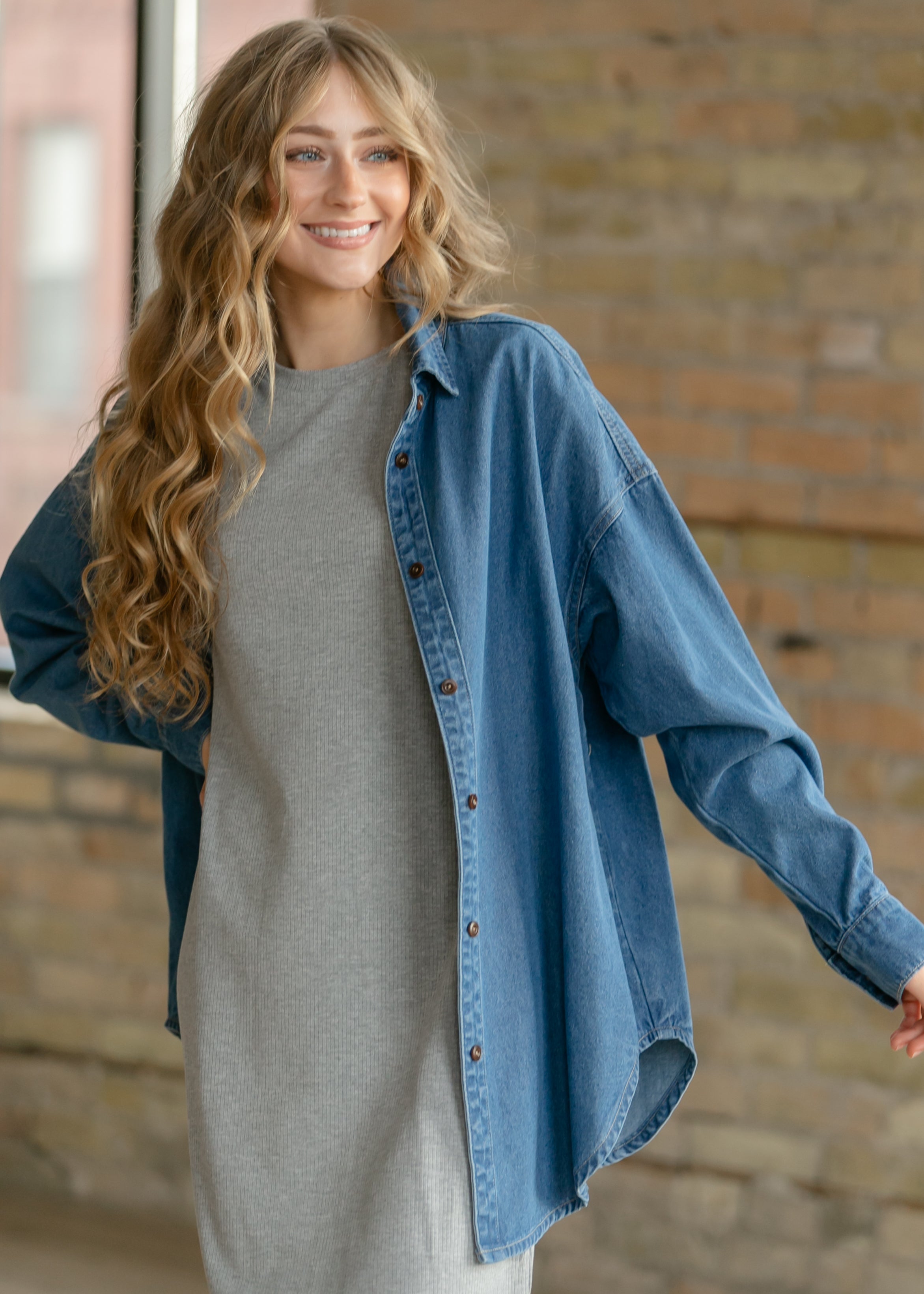 Inherit Co. Betty Denim Button Up Top - $59.00 at West Path 