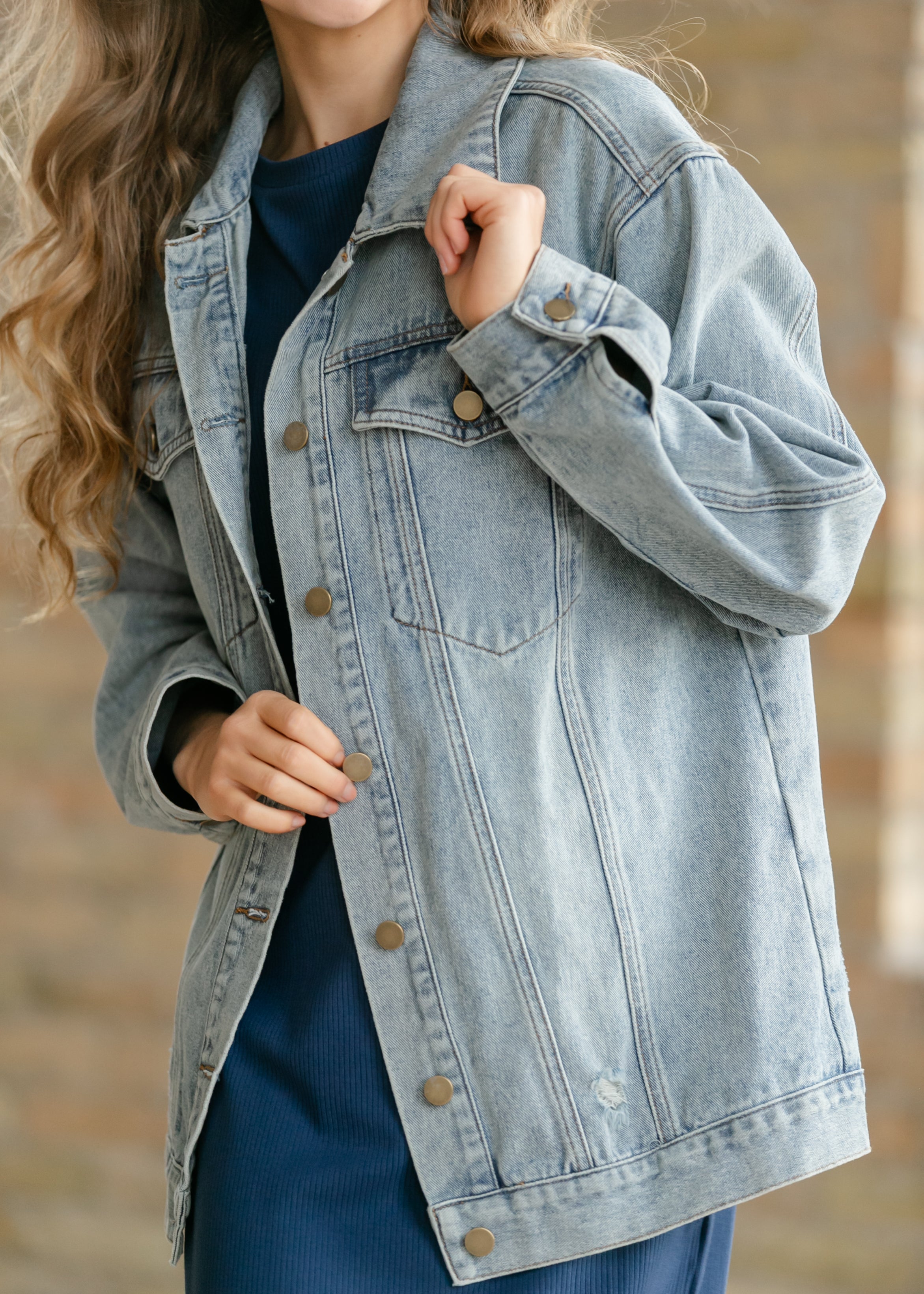 Inherit Co. Brinx Light Wash Oversized Denim Jacket - $78.00 at West Path 