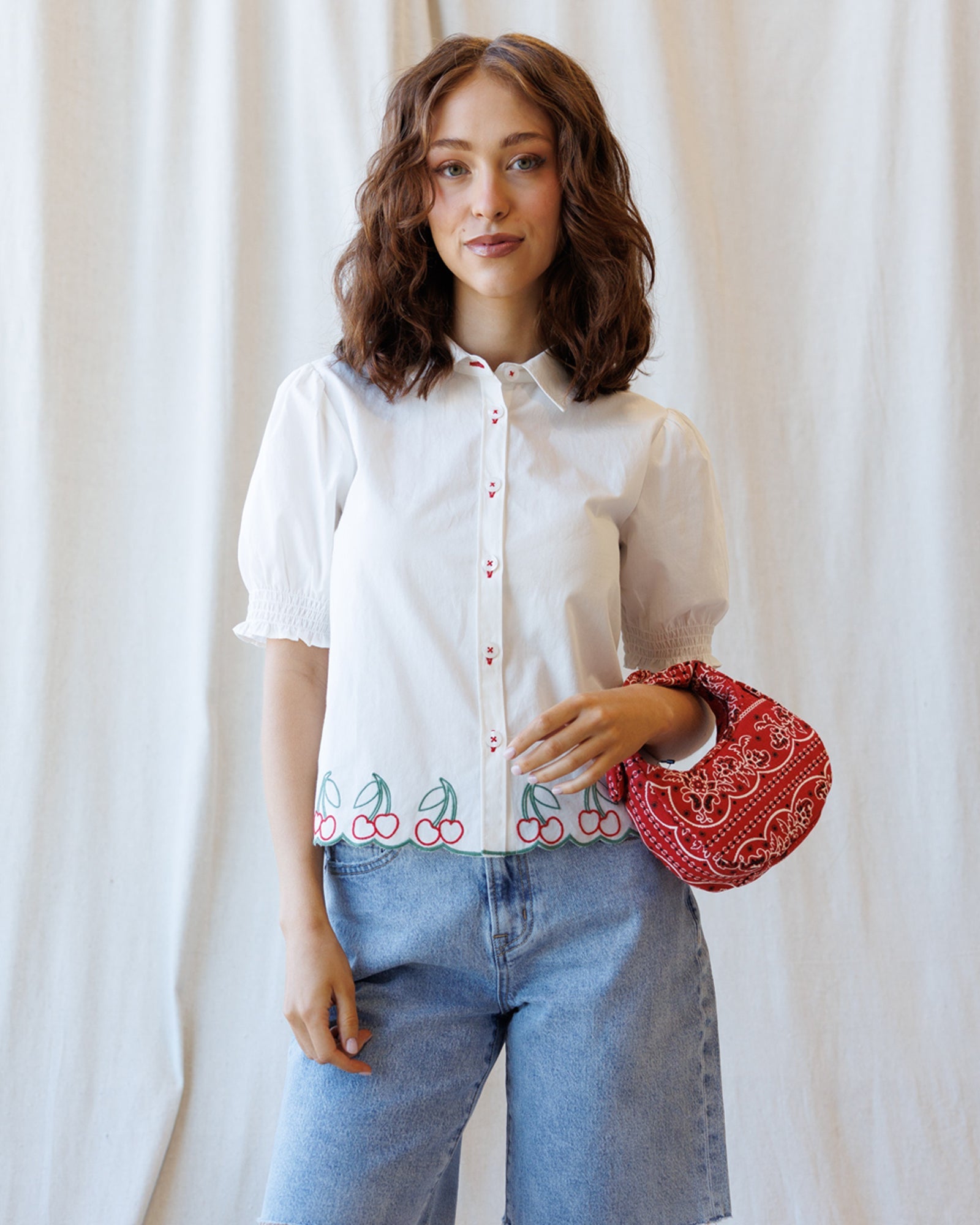 Downeast Cherry Cute Button Down - $35.00 at West Path 