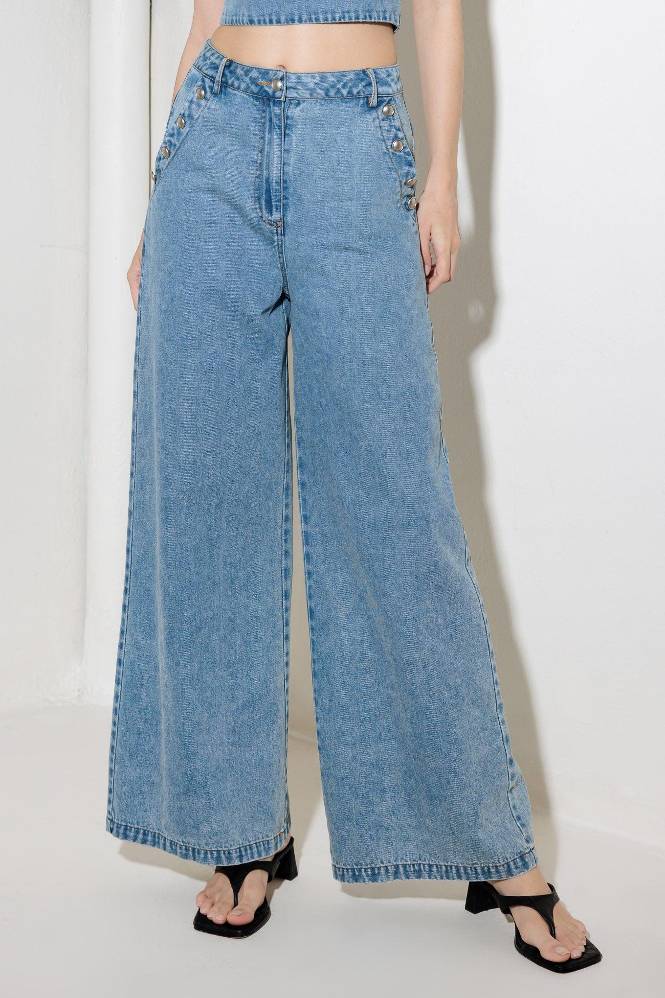 Flying Tomato EVER SO SWEET DENIM PANTS - $60.00 at West Path 