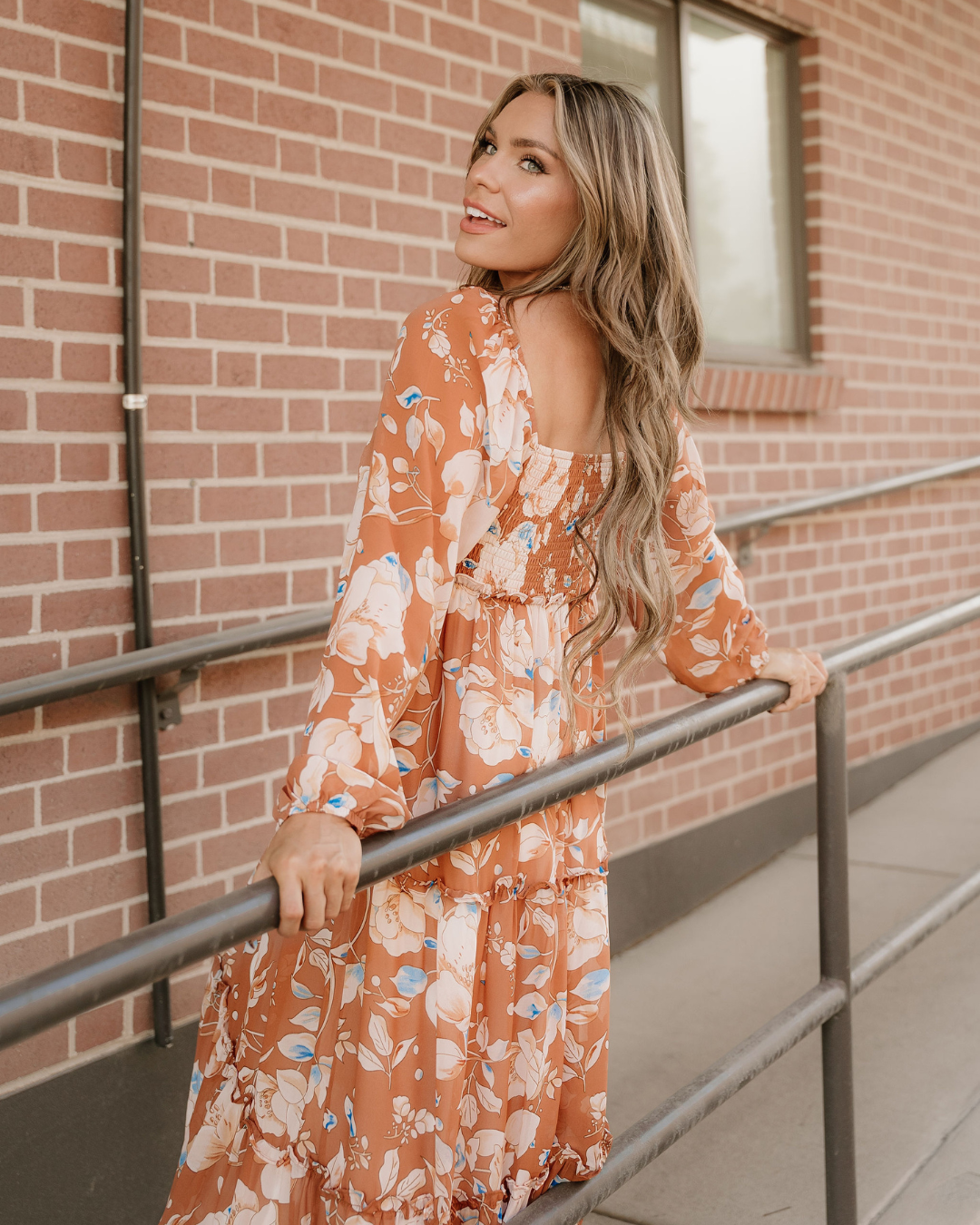 Indie & Co. Felicity Shirred Square Neck High Waist Maxi Dress - $82.00 at West Path 