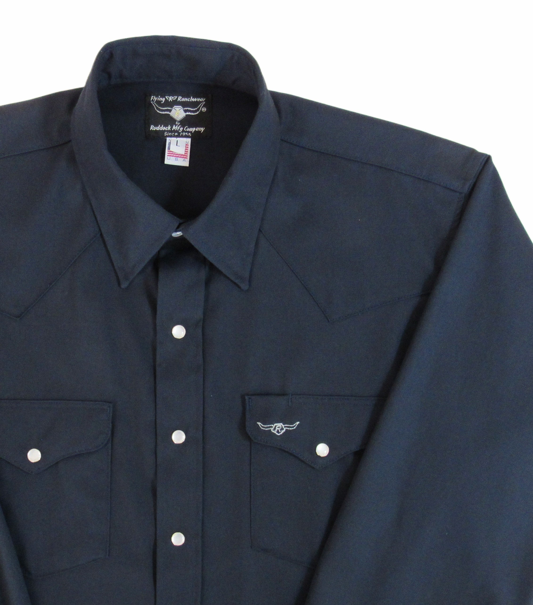 RUDDOCK Prairie Twill Work Shirt - Navy Twill - Long Sleeve - $69.95 at West Path 
