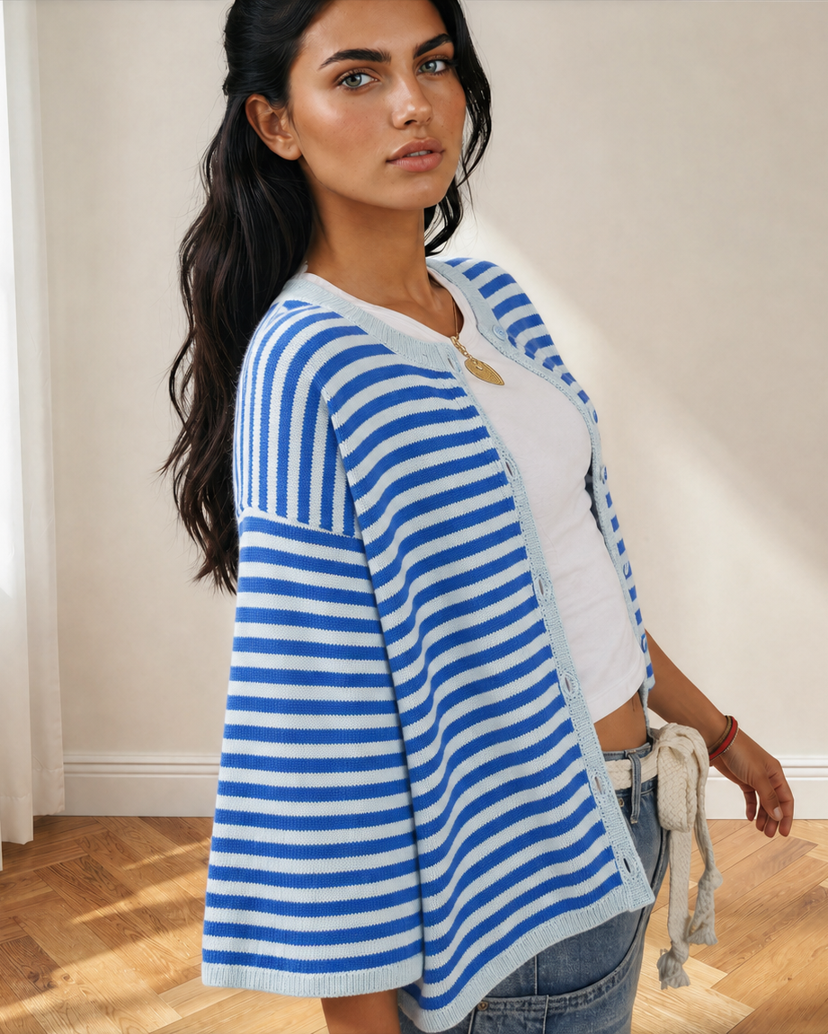 Indie & Co. Freya Half Sleeve Knit Button Down Sweater Cardigan - $52.00 at West Path 