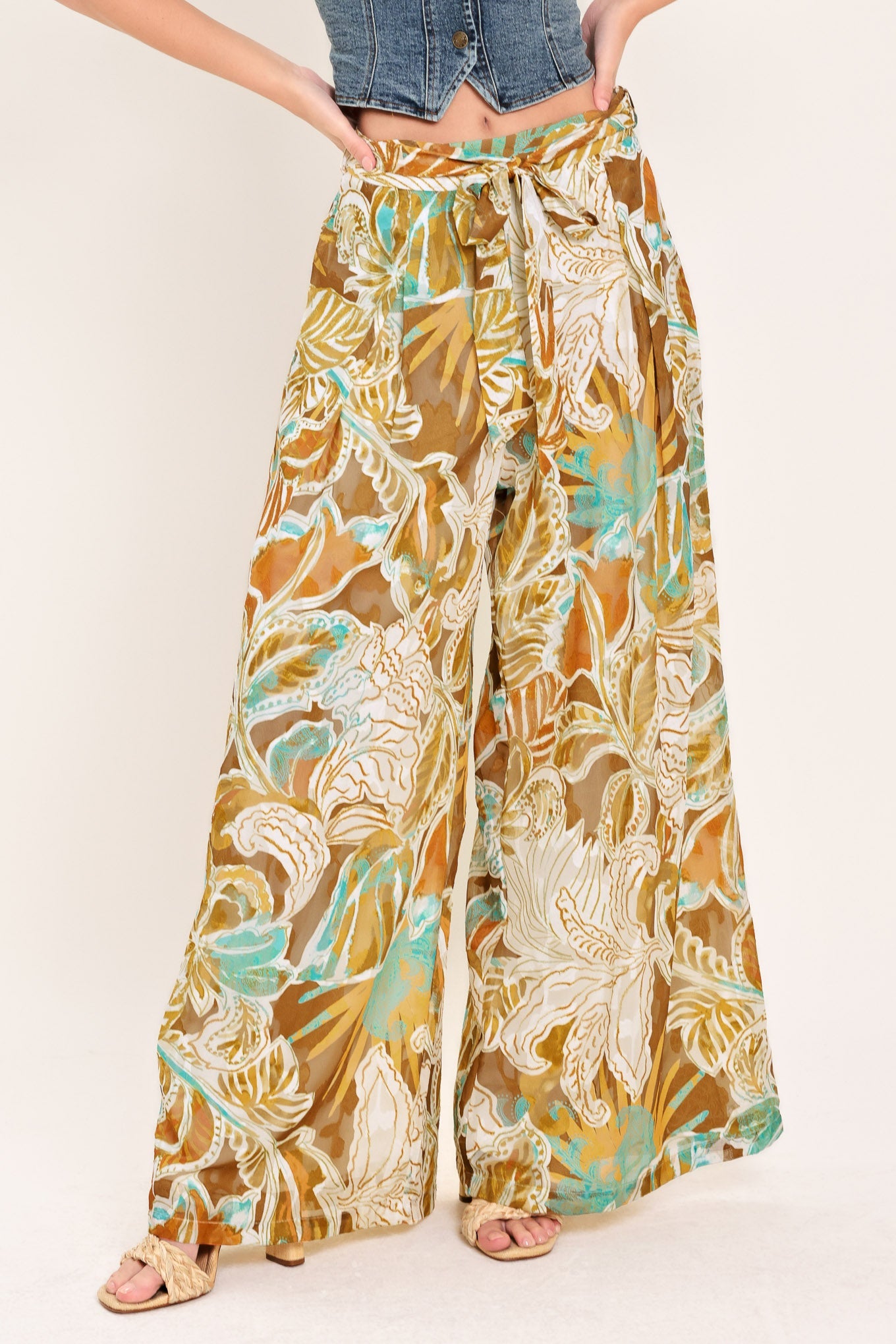 Flying Tomato GOLDEN SHORES FLOW WOVEN PANTS - $74.00 at West Path 