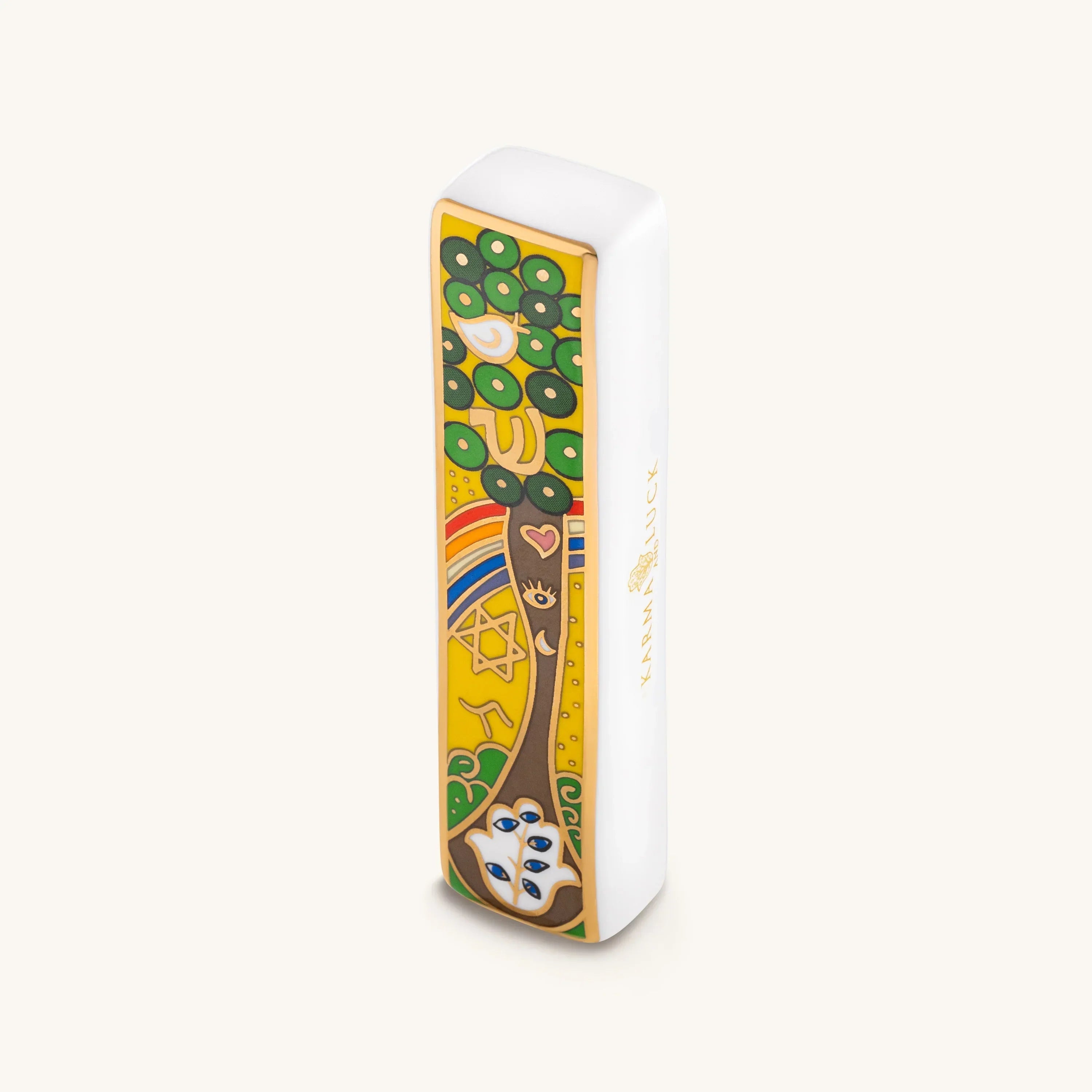 Karma and Luck Grounded Presence Ceramic Tree of Life Mezuzah - $49.00 at West Path 