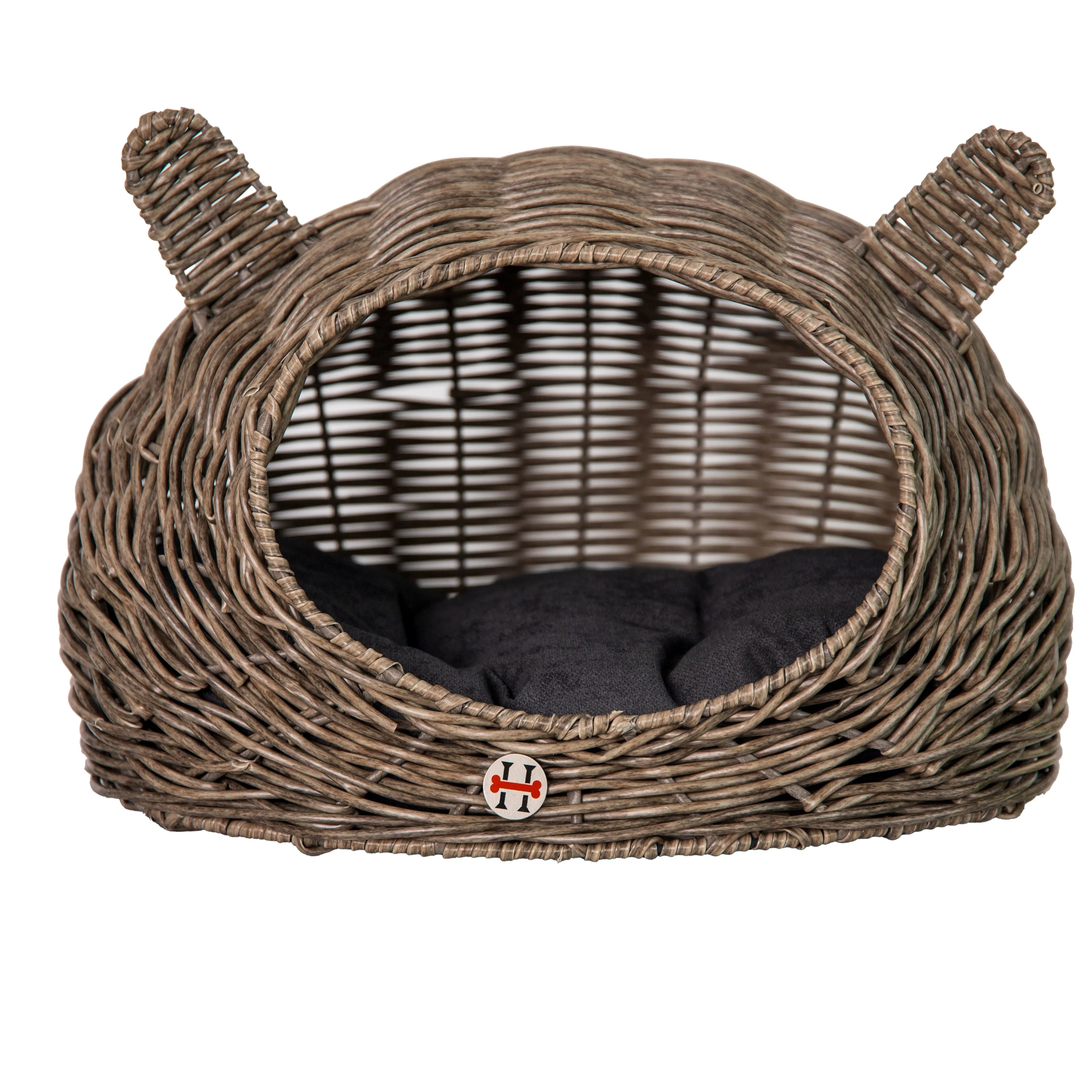 Huntley Huntley Pet Wicker Cat Shaped Play House Pet Bed with Cushion - $89.99 at West Path 