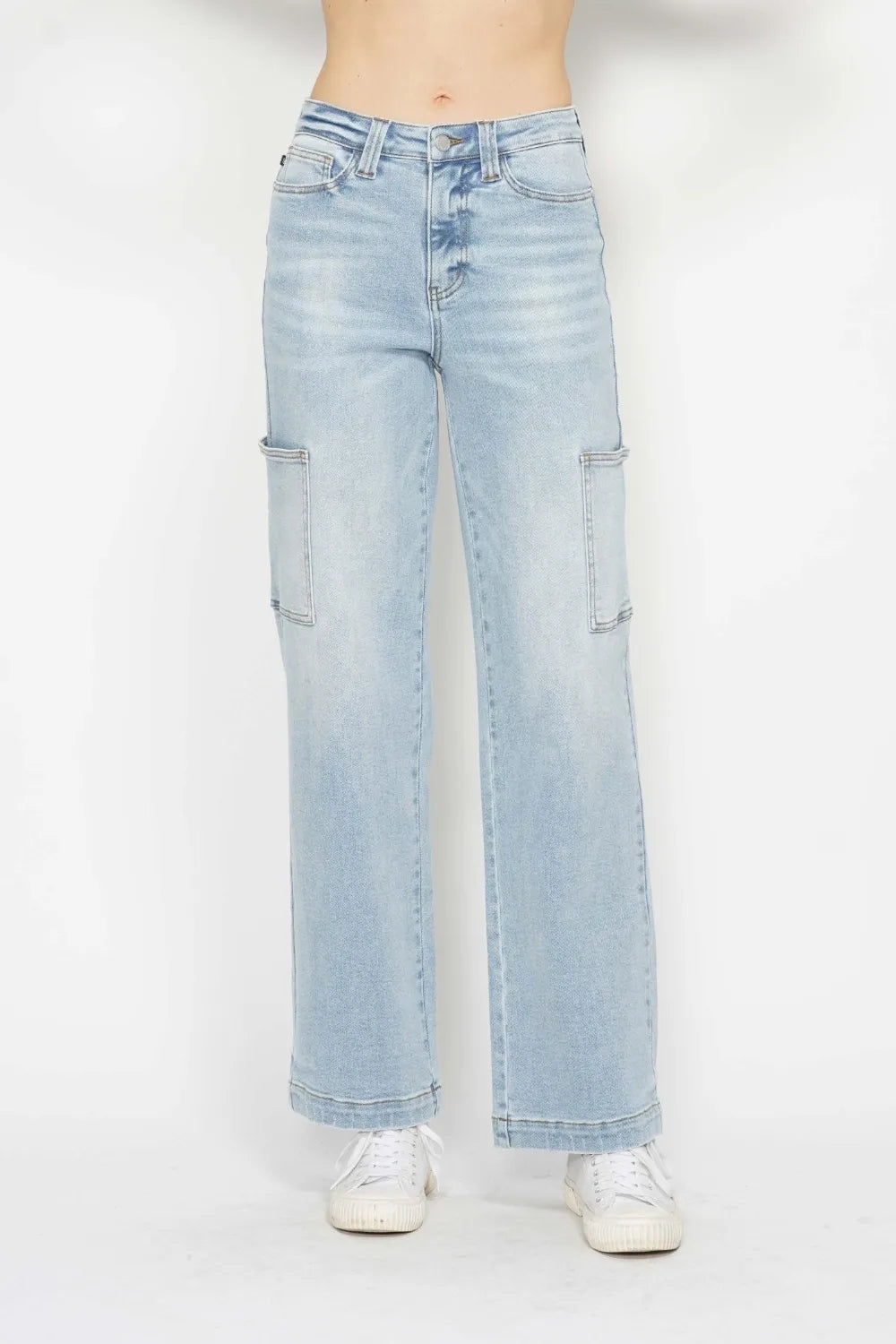 MPL Judy Blue Full Size High Waist Straight Cargo Jeans - $88.00 at West Path 