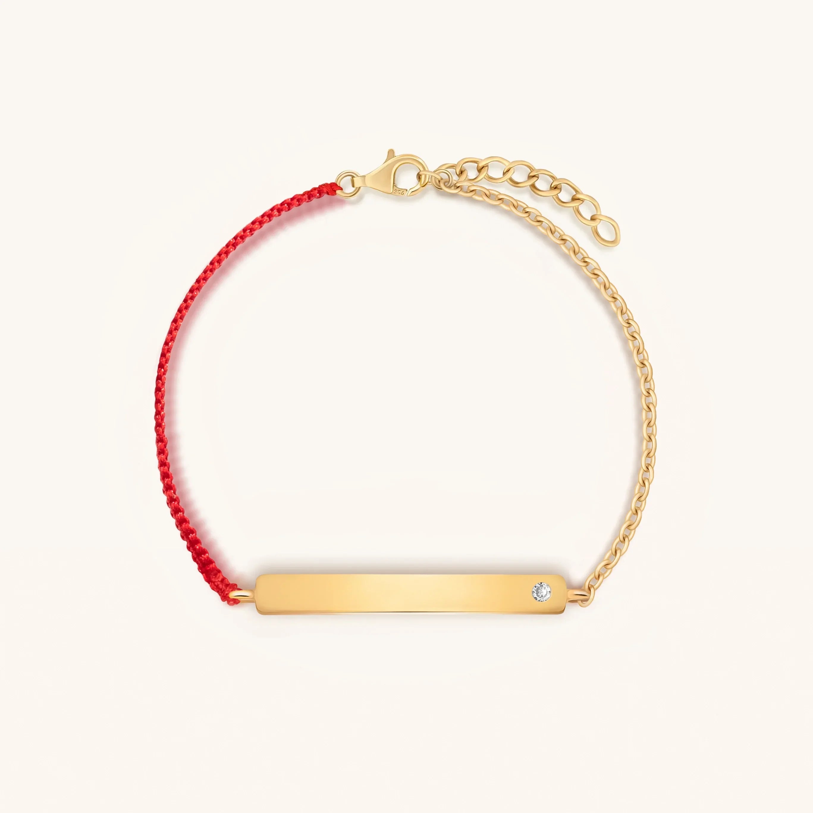 Karma and Luck Karmic Fortitude Red String Engravable Bracelet - $89.00 at West Path 