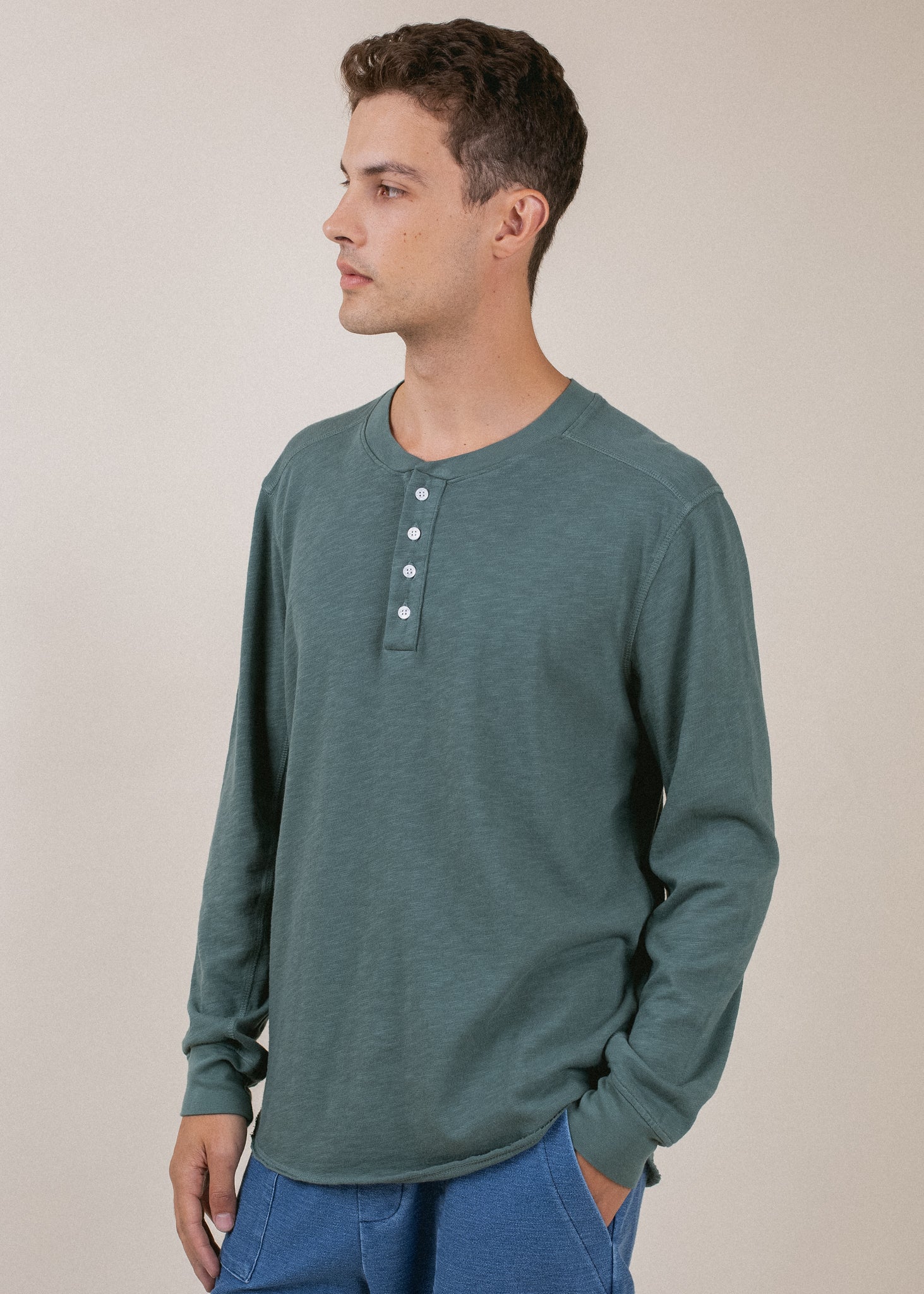 glee + co Long Sleeve Henley - $88.00 at West Path 
