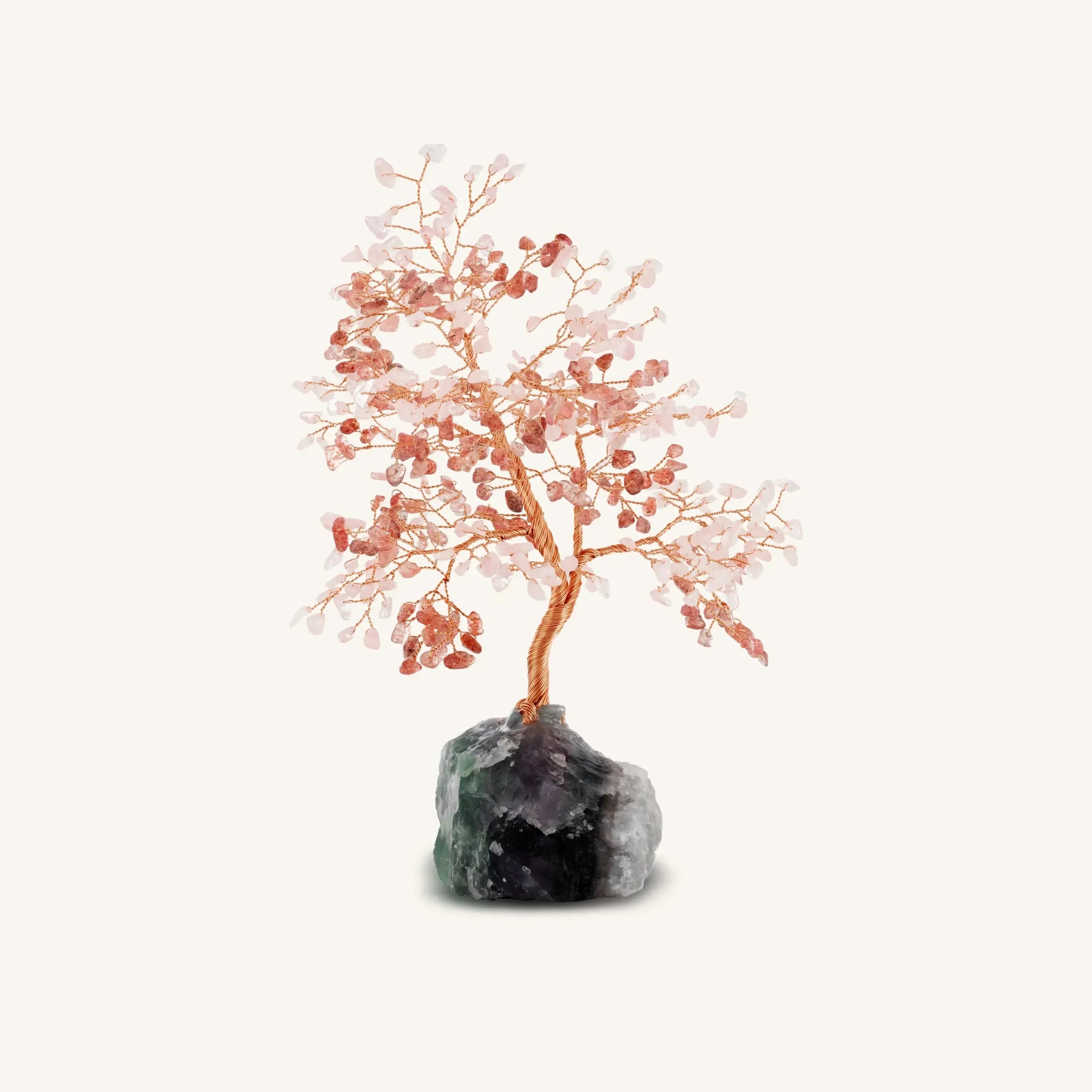 Karma and Luck Loving Embrace Rose Quartz & Pink Tourmaline Feng Shui Tree - $139.00 at West Path 