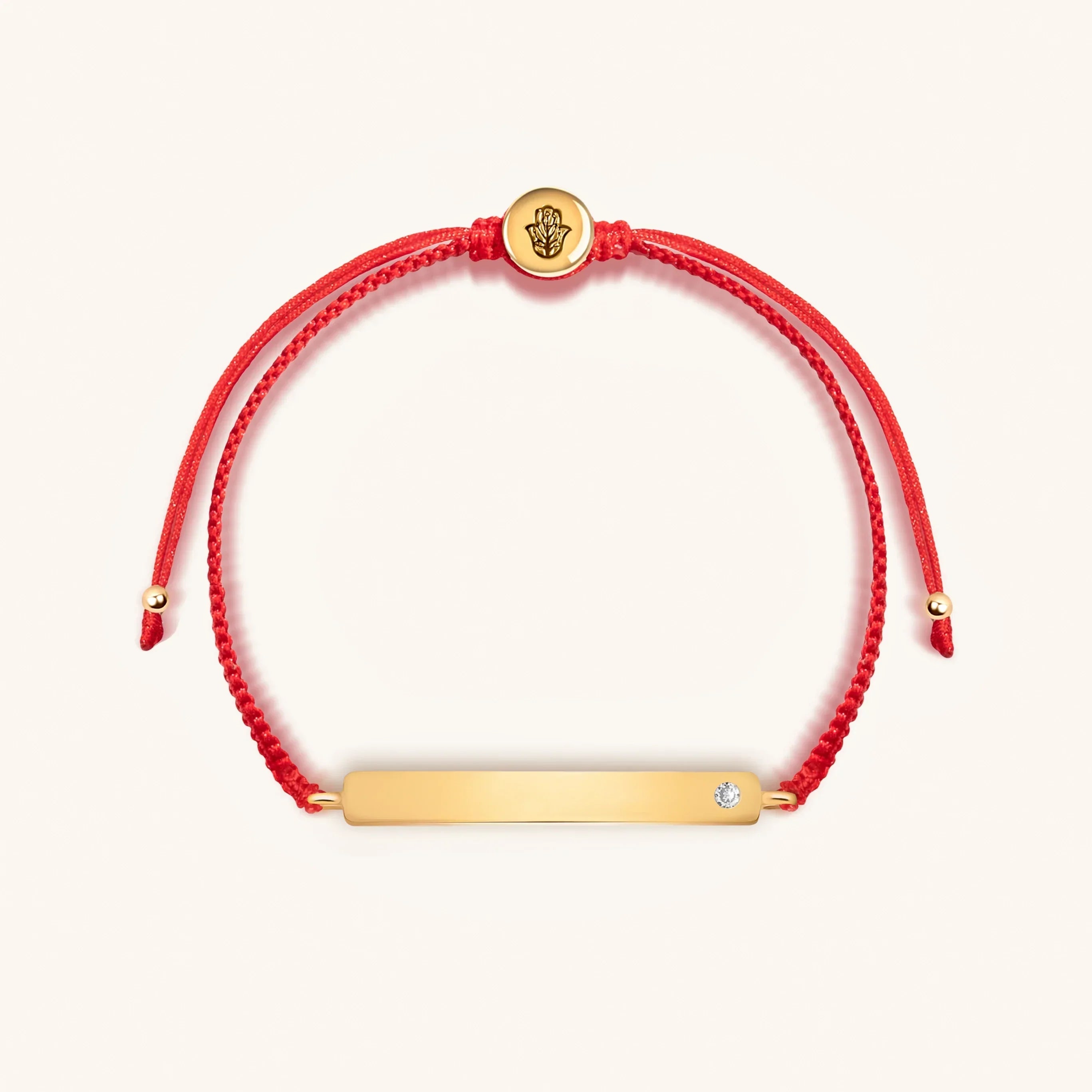 Karma and Luck Peaceful Soul Red String Engravable Bracelet - $69.00 at West Path 