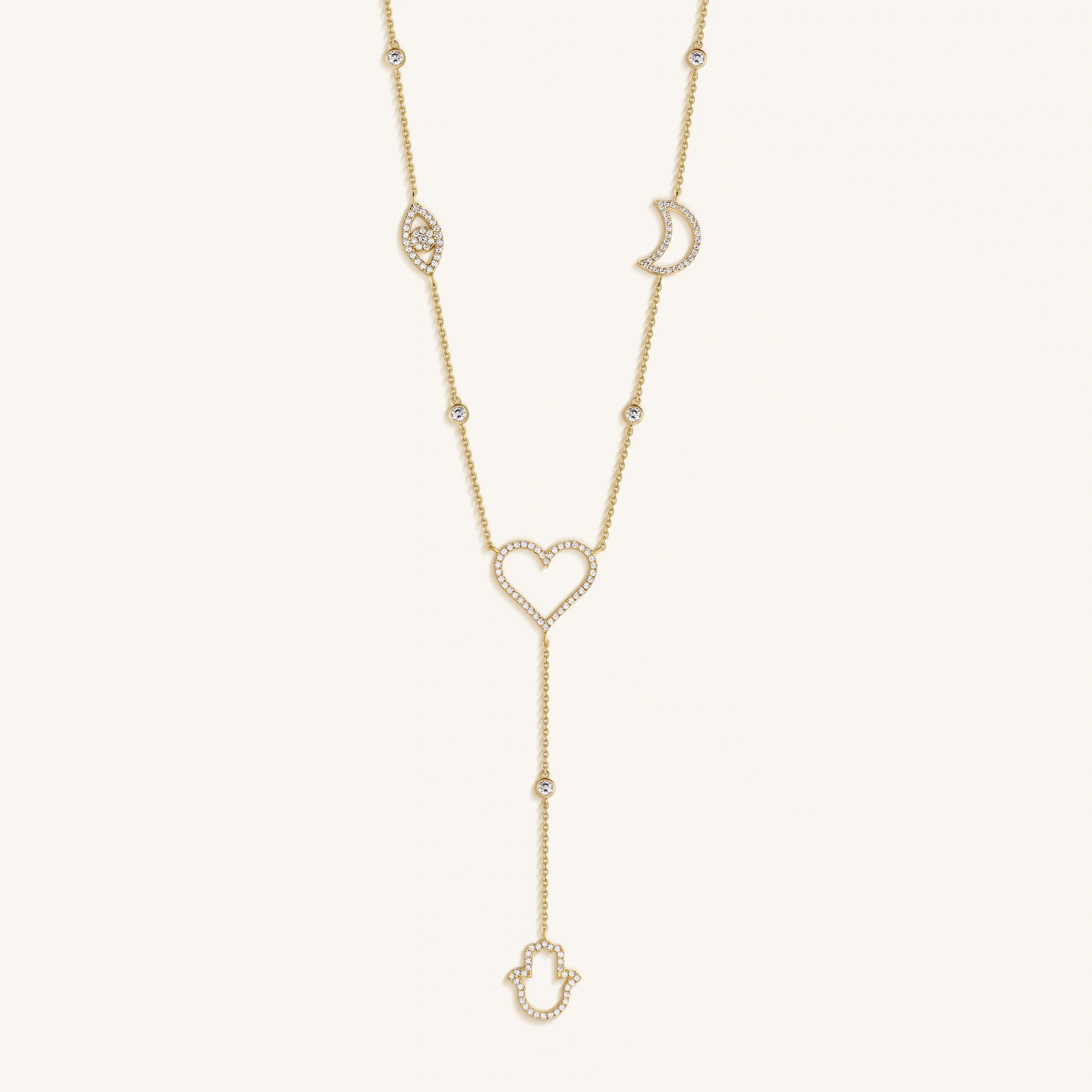 Karma and Luck Radiant Harmony Multi-Charm Necklace - $249.00 at West Path 