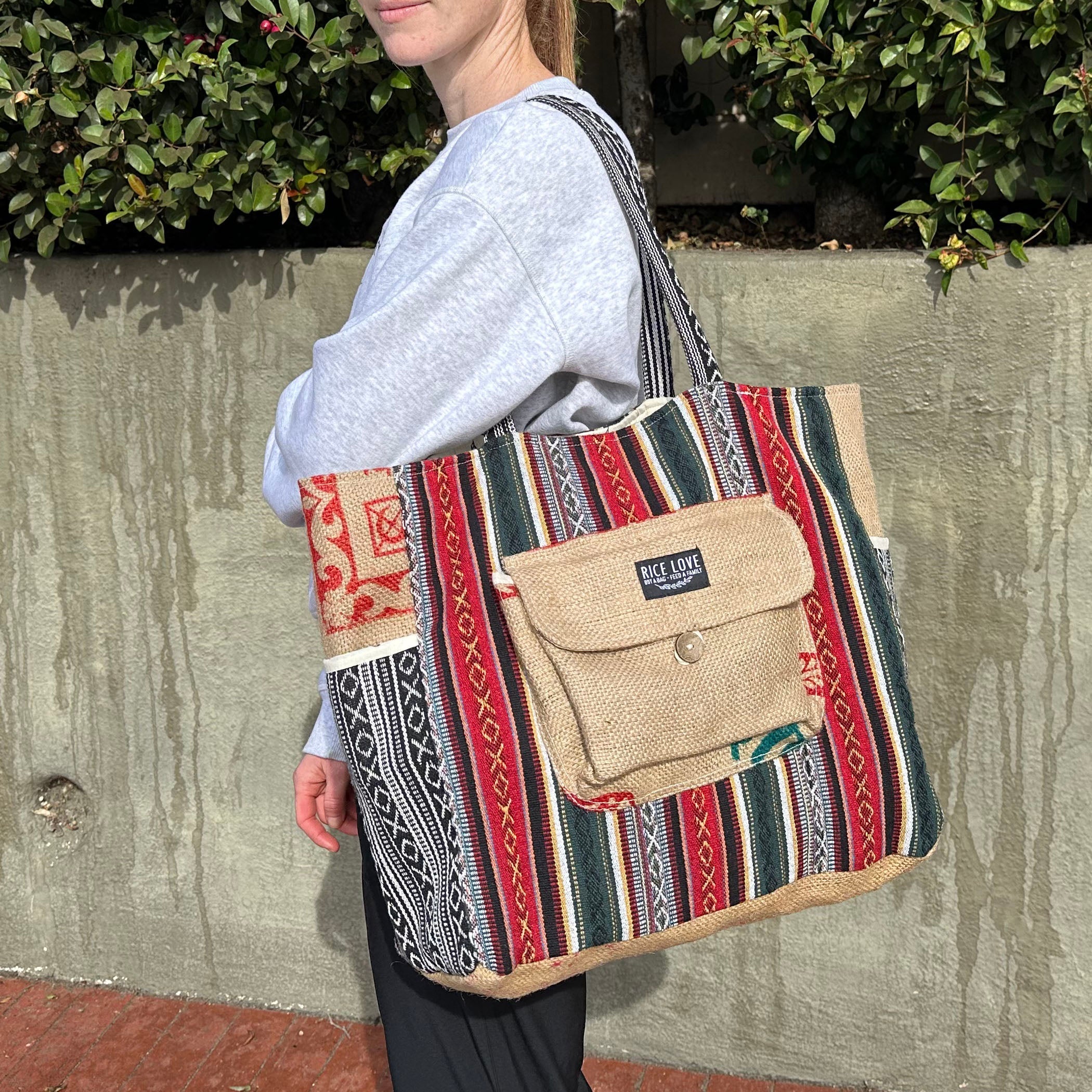 Rice Love Recycled Travel Tote Delhi - $55.00 at West Path 
