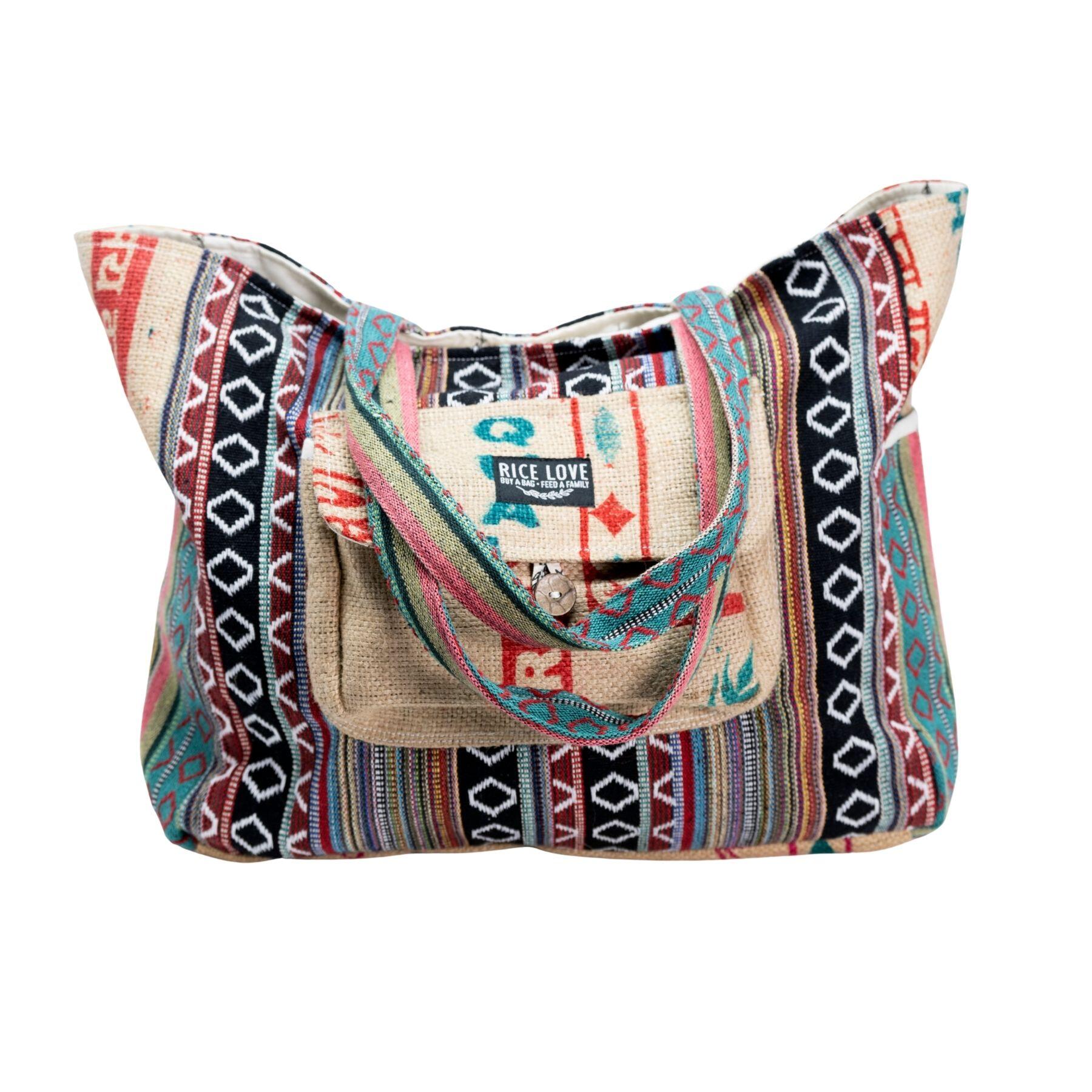Rice Love Recycled Travel Tote Mumbai - $55.00 at West Path 