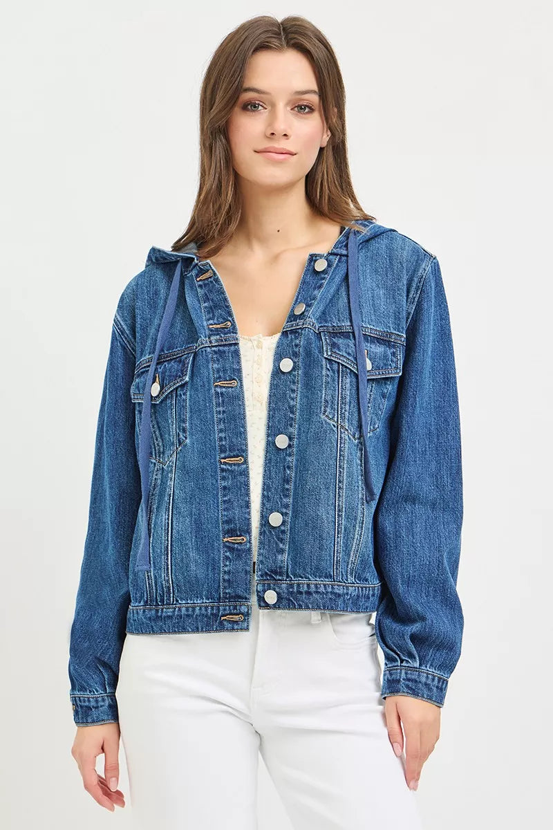 MPL RISEN Basic Denim Jacket with Hoodie - $81.00 at West Path 