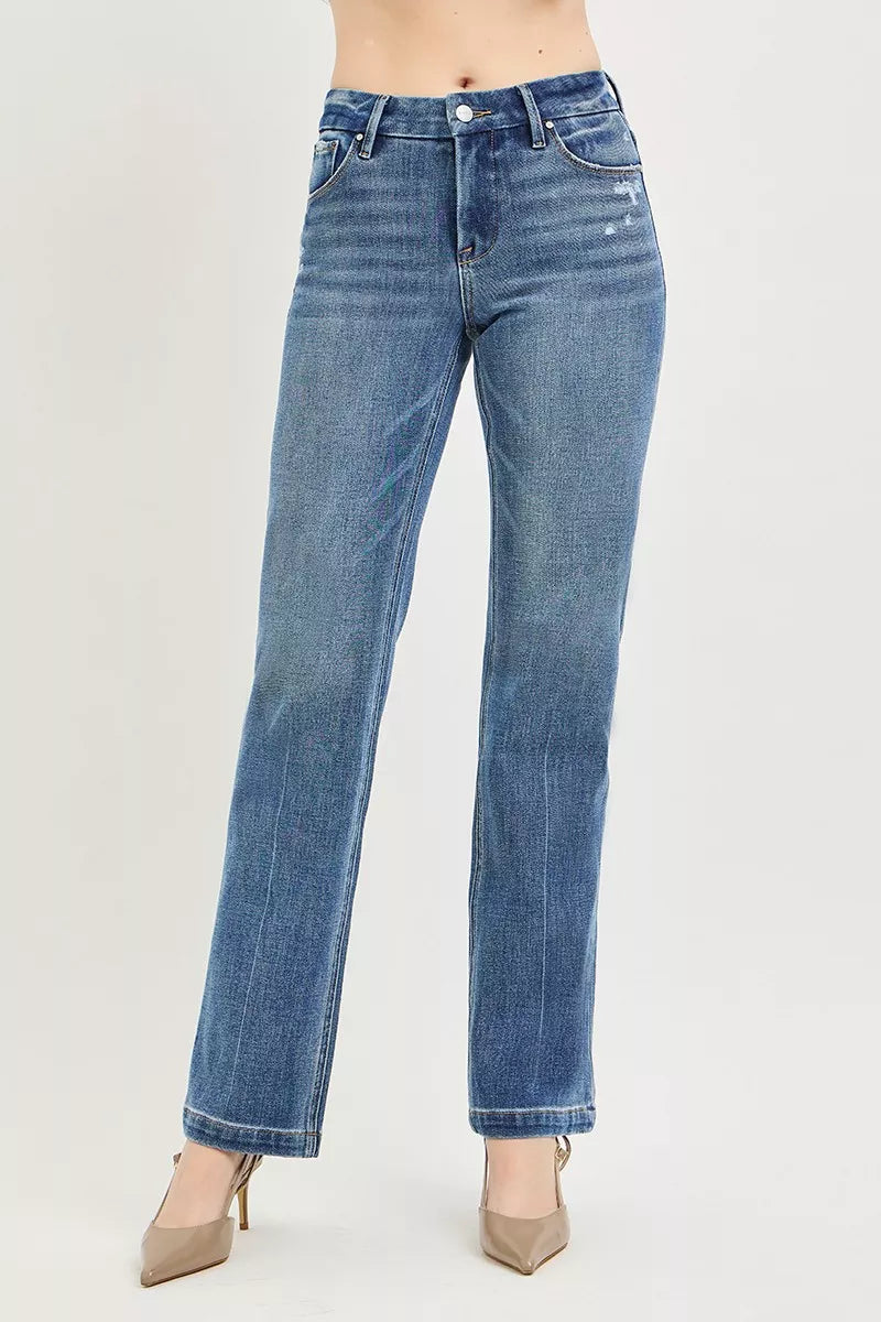MPL RISEN Tummy Control 4way Stretch Mid Rise Straight Crease Line - $76.00 at West Path 