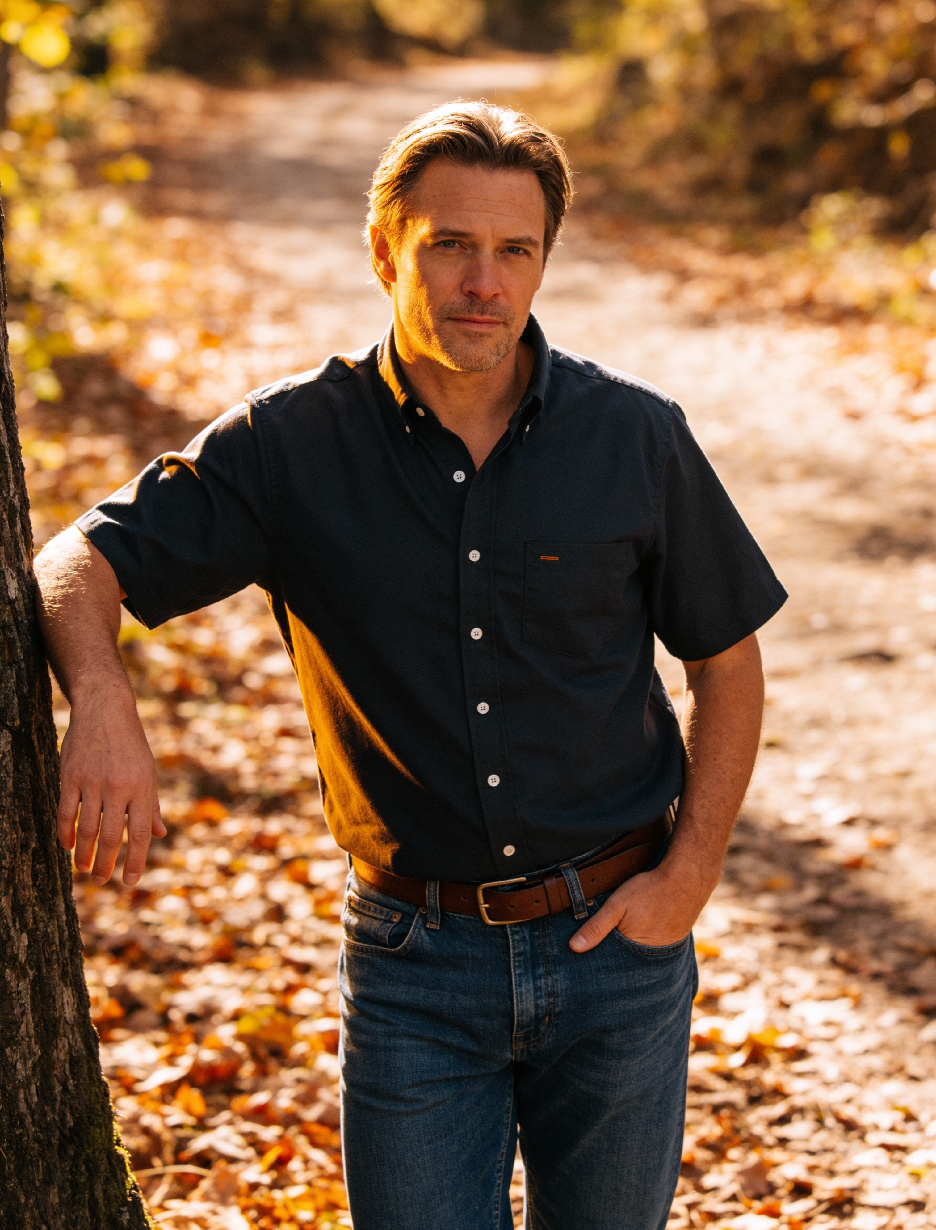 ruddockshirts.com Ruddock Shirts - Navy Blue Button Down - One pocket - Short Sleeve - Oversized Fit - $54.95 at West Path 
