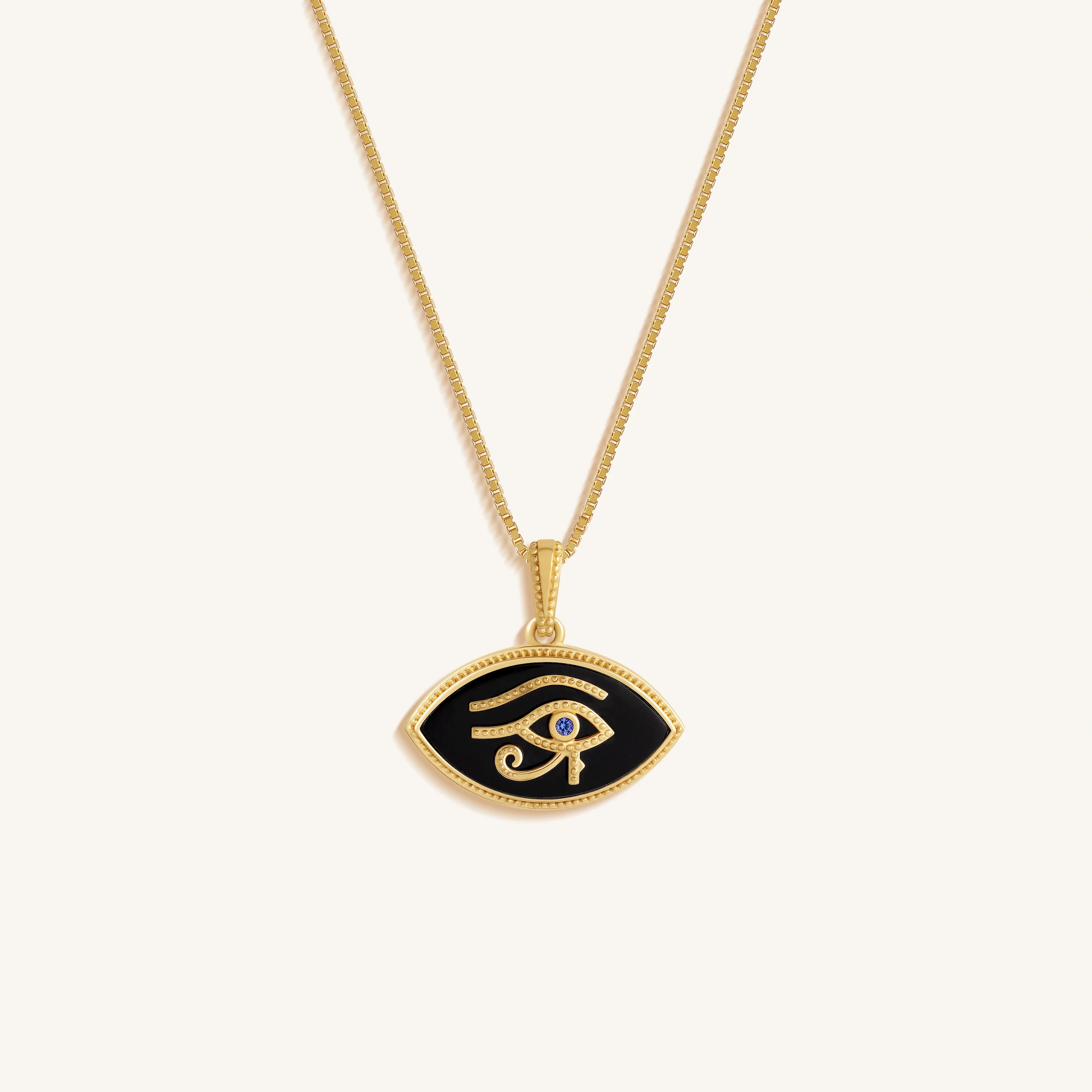 Karma and Luck Sacred Gaze Eye of Horus Gold Necklace - $139.00 at West Path 