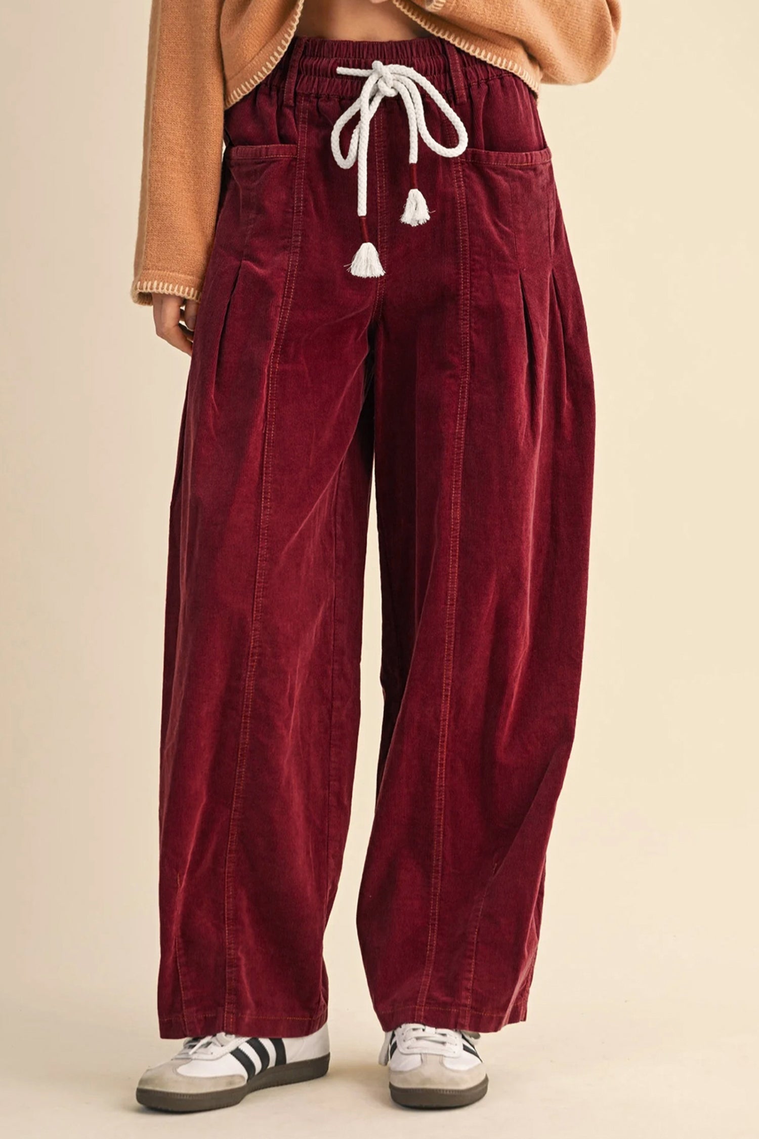 Indie & Co. Sienna Drawstring Corduroy Casual Pants - $58.00 at West Path 