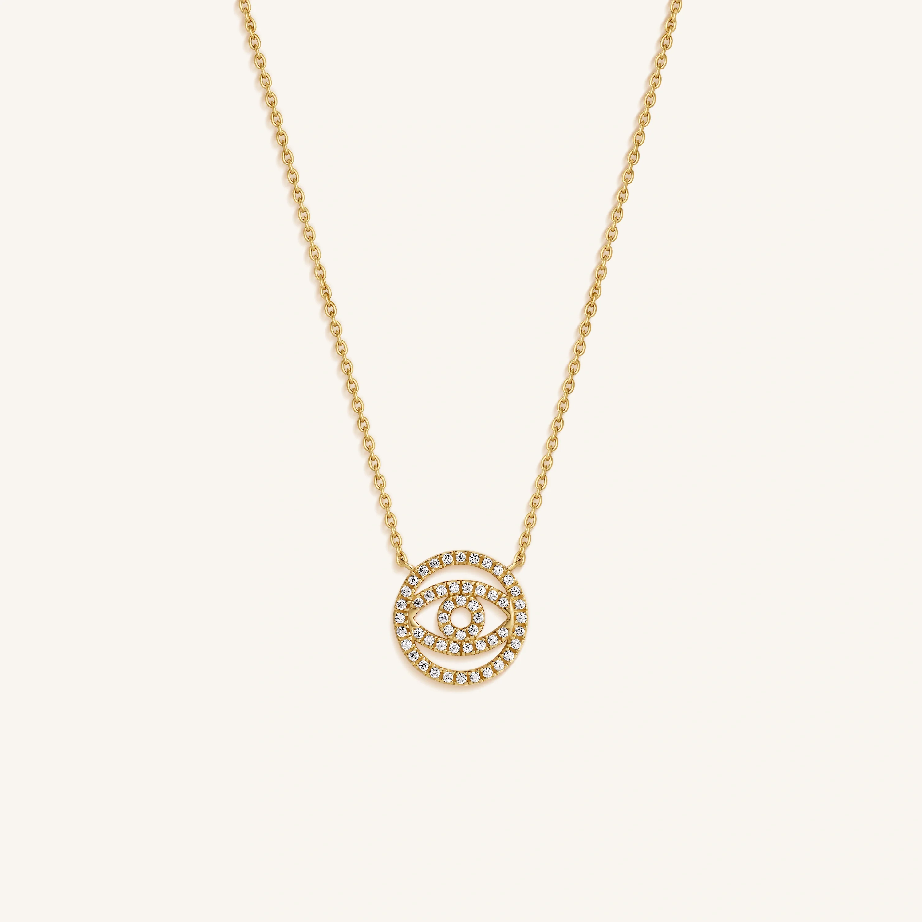 Karma and Luck Silent Glow Evil Eye Protection Necklace - $169.00 at West Path 