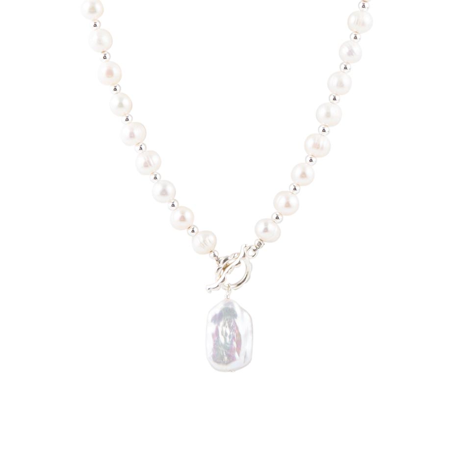Sunday Best Pearl Toggle Necklace