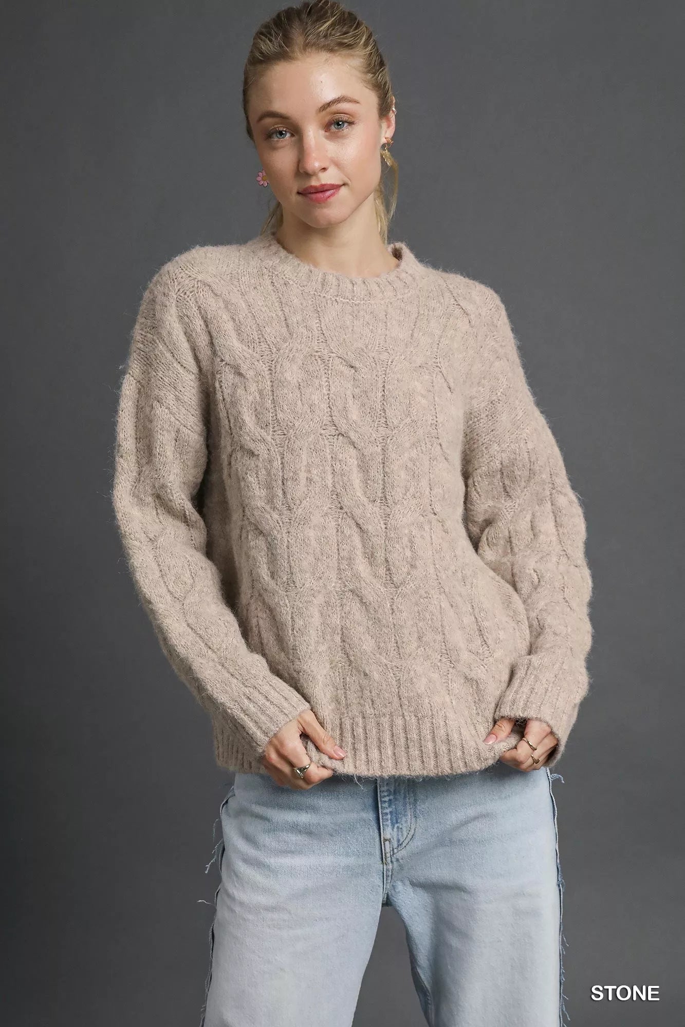 MPL Umgee Cable Knit Cozy Sweater - $72.00 at West Path 