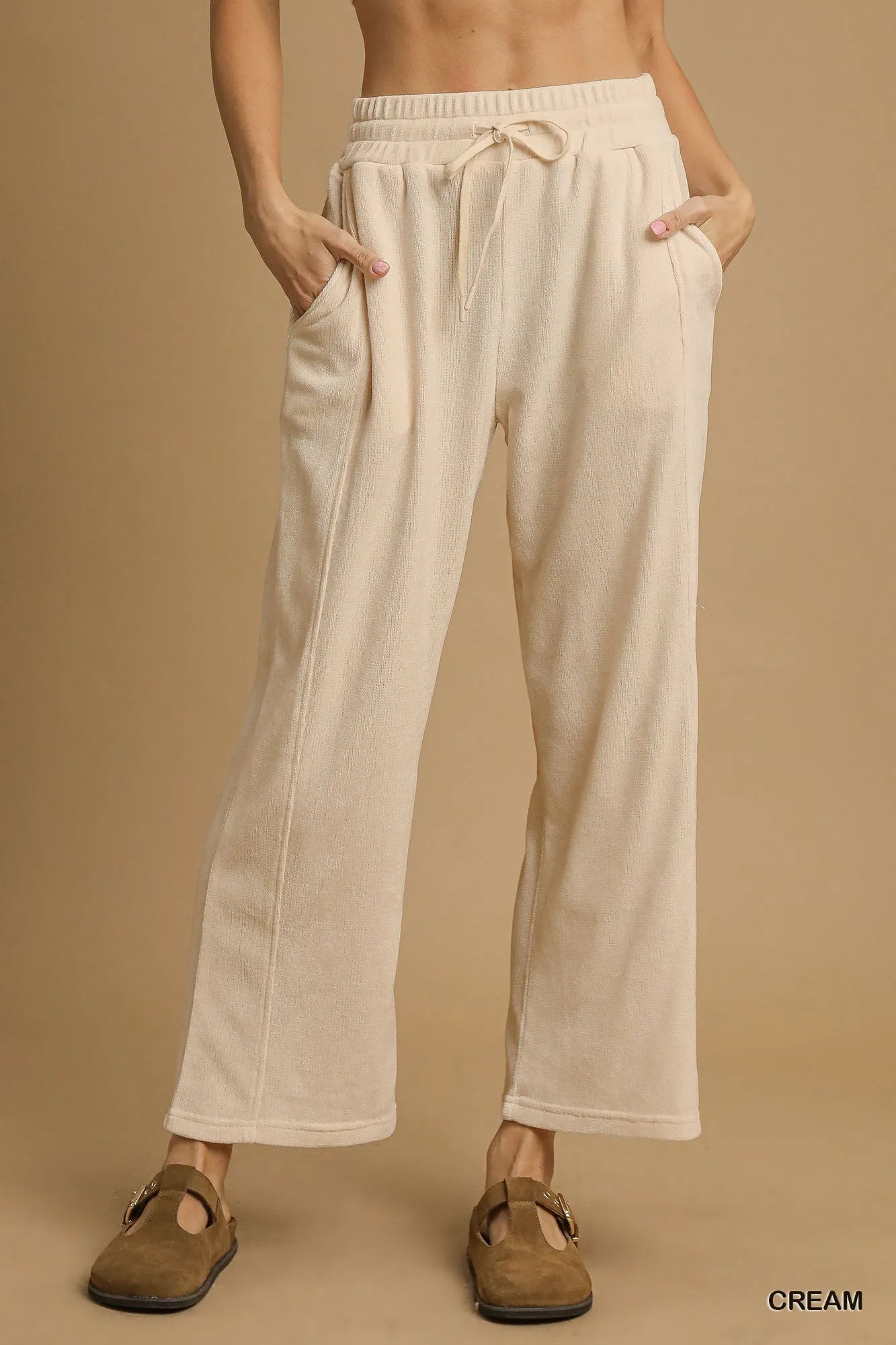 MPL Umgee Drawstring Wide Leg Pants - $65.00 at West Path 