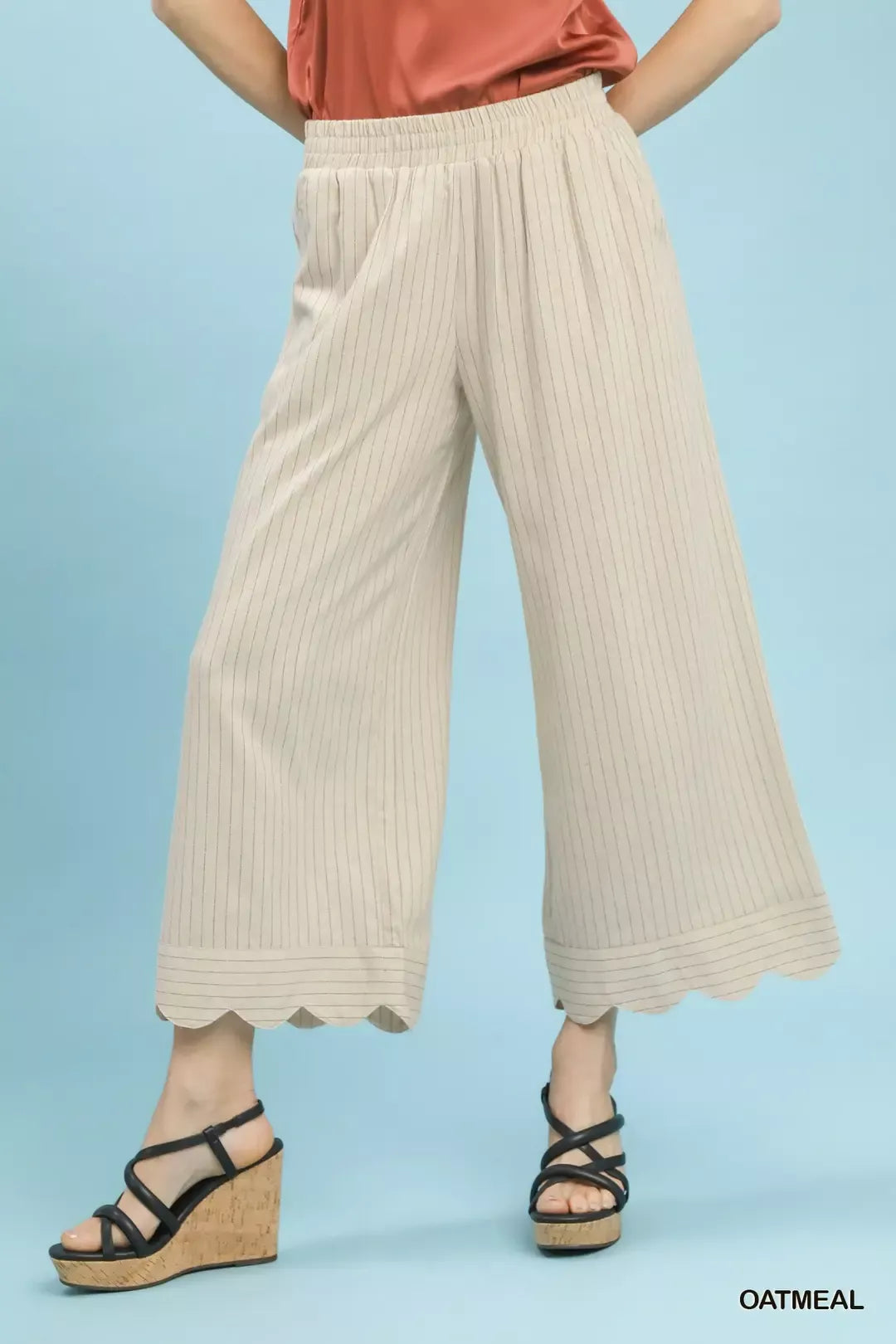 MPL Umgee Pinstripe Wide Leg Pants - $57.00 at West Path 